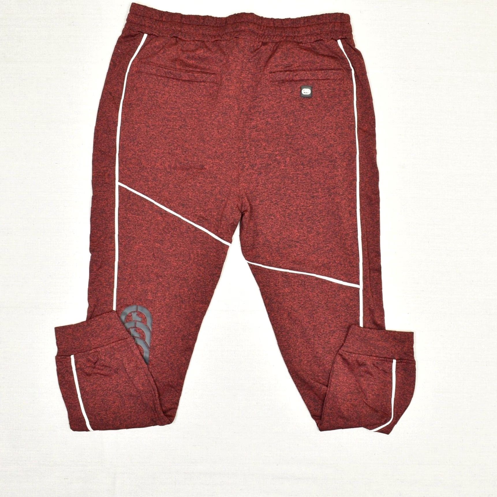 Ecko Unltd. Ecko Unltd. Men Jogger Pants XL Red Drawstring Polyester Tapered Front Flat 28in Inseam Skinny Sweat/Skinnny? Size US 36 / EU 52 - 3 Thumbnail