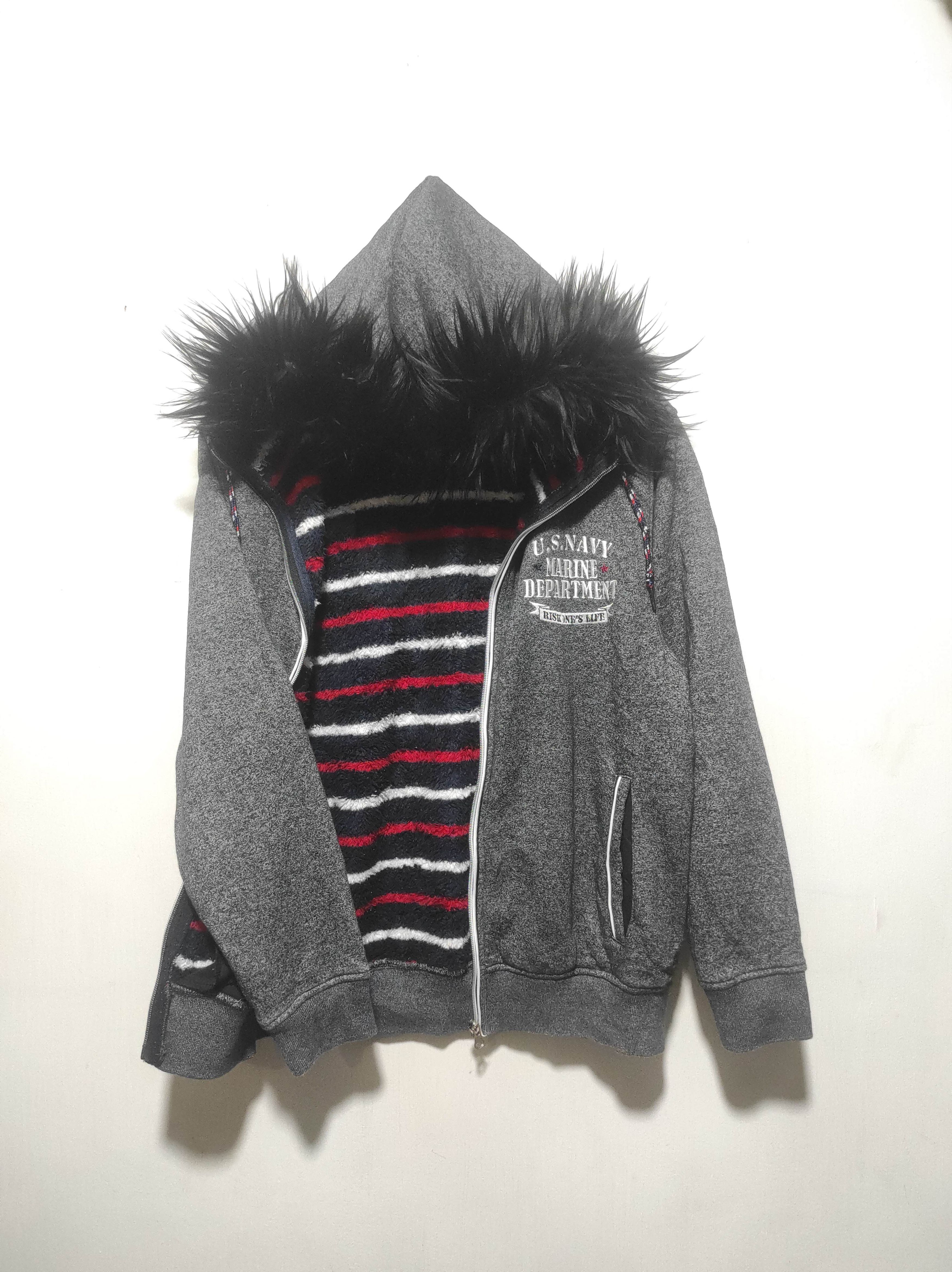 Hysteric Glamour U.S.Navy Marine Sherpa Zip Fur Hoodie IfSixWasNine LGB style Size US M / EU 48-50 / 2 - 11 Thumbnail