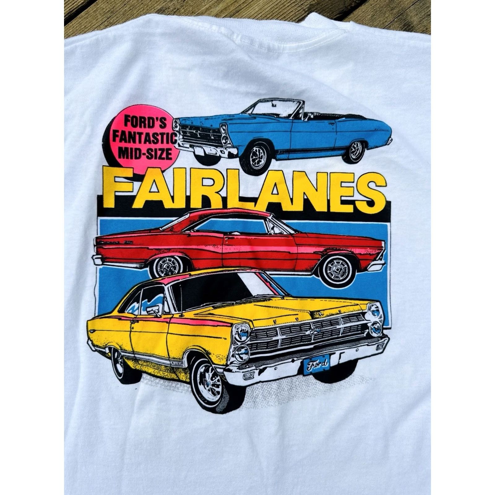 Vintage VINTAGE 90s Ford Fairlane Car T Shirt XXL USA Single Stitch Muscle Car Tee Size US XXL / EU 58 / 5 - 4 Thumbnail