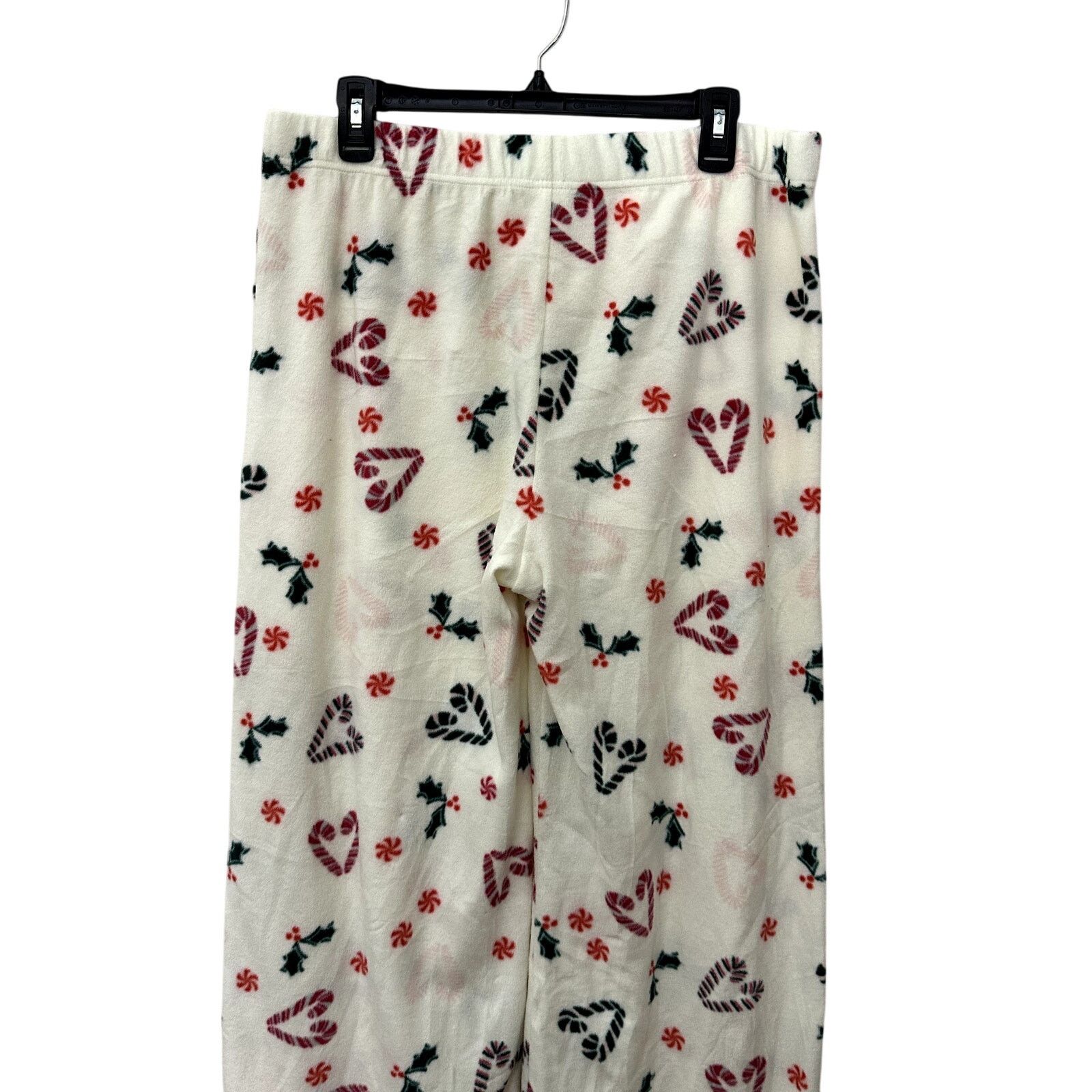 Nordstrom Nordstrom Rack Pajama Pants Soft Fleece Candy Cane Cream W L Size 34" / US 12 / IT 48 - 5 Thumbnail