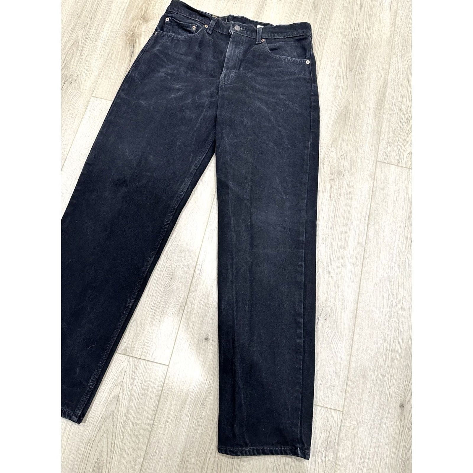 Levi's VINTAGE Levi's 550 Jeans Mens 33x32 Black Denim Relaxed Fit USA 90s 2000s 5-Pocket N/A Size US 33 - 2 Thumbnail