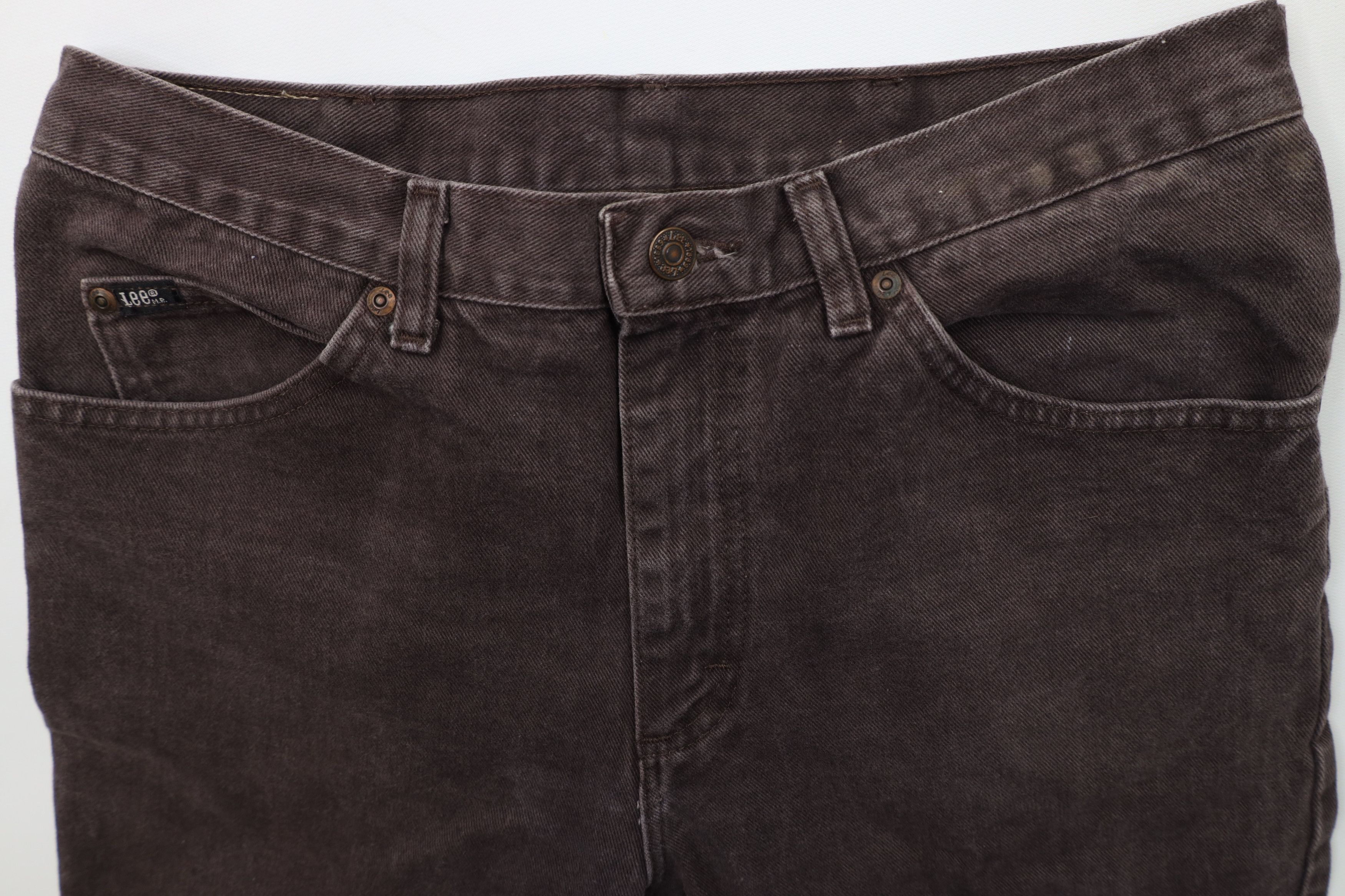 Lee × Vintage Vintage 90s Lee Straight Leg Denim Jeans Brown Cotton Size US 32 / EU 48 - 7 Thumbnail