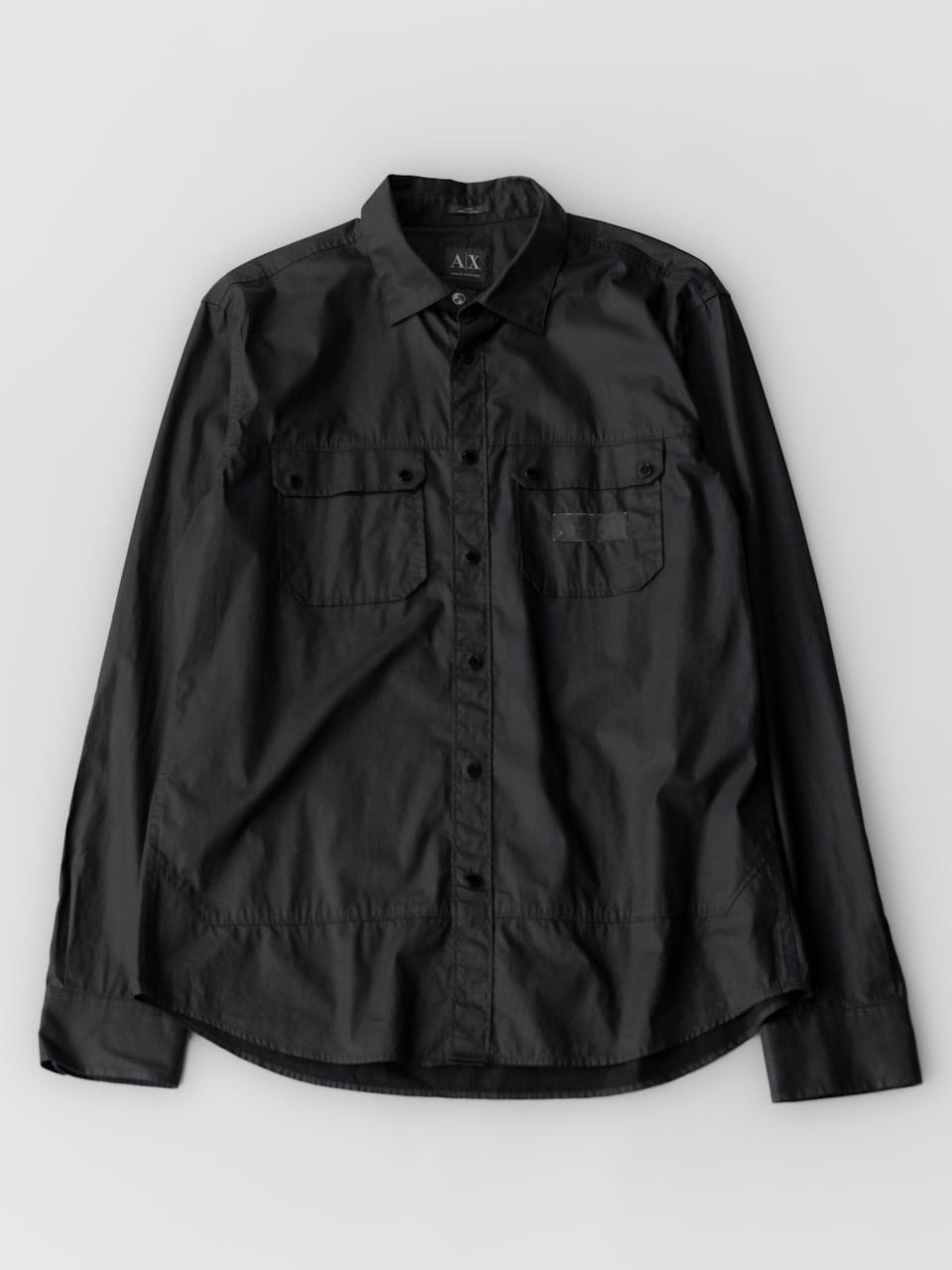 Armani × Armani Exchange Armani Exchange / Black Coated Utility Shirt Size US L / EU 52-54 / 3 - 1 Thumbnail
