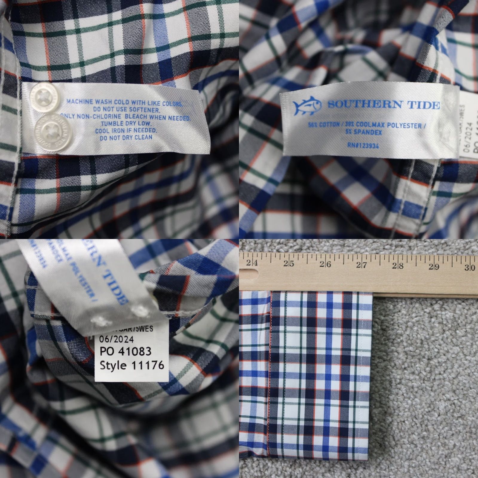 Southern Tide Southern Tide Shirt Men XL Plaid Charleston Button-Up Long Sleeve Multicolor Size US XL / EU 56 / 4 - 8 Thumbnail