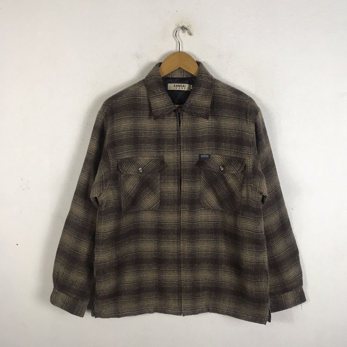 Japanese Brand × Kansai Yamamoto × Vintage 🔥Rare🔥Vintage Kansai Yamamoto Wool Flannel Jacket Size US M / EU 48-50 / 2 - 1 Thumbnail
