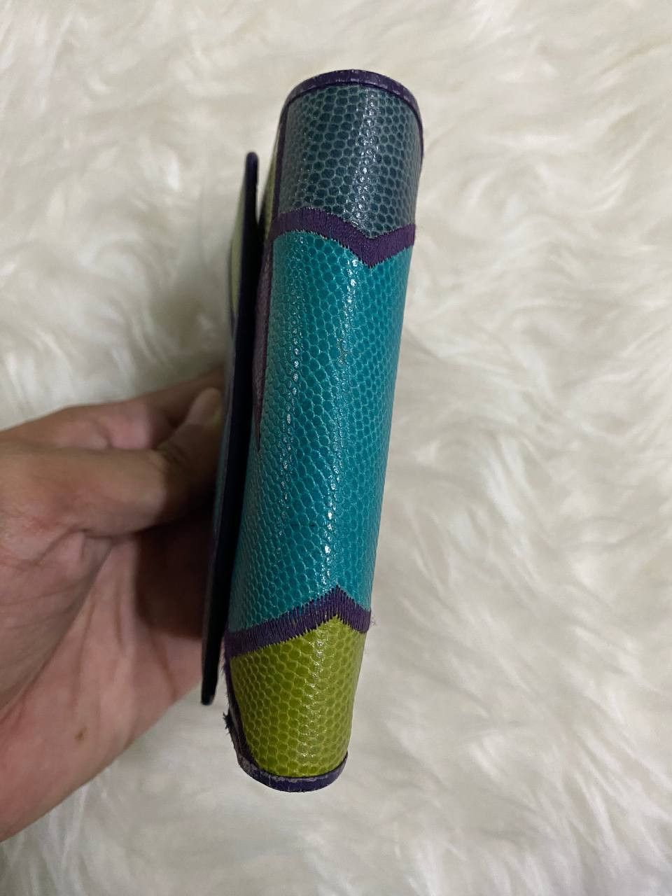 Yves Saint Laurent Yves Saint Laurent Bifold Vintage Leather Colourful Wallet Size ONE SIZE - 6 Thumbnail