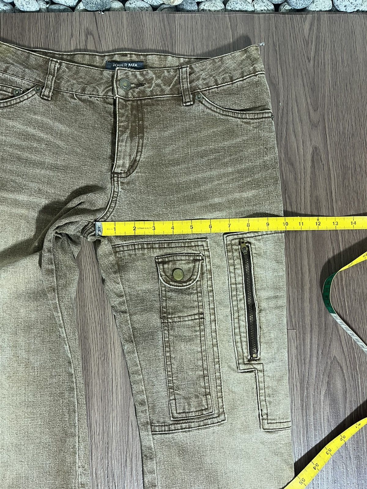 If Six Was Nine × Japanese Brand × Vintage Jouer Aux Echecs flare mudwash jeans rare design Size US 31 - 17 Thumbnail