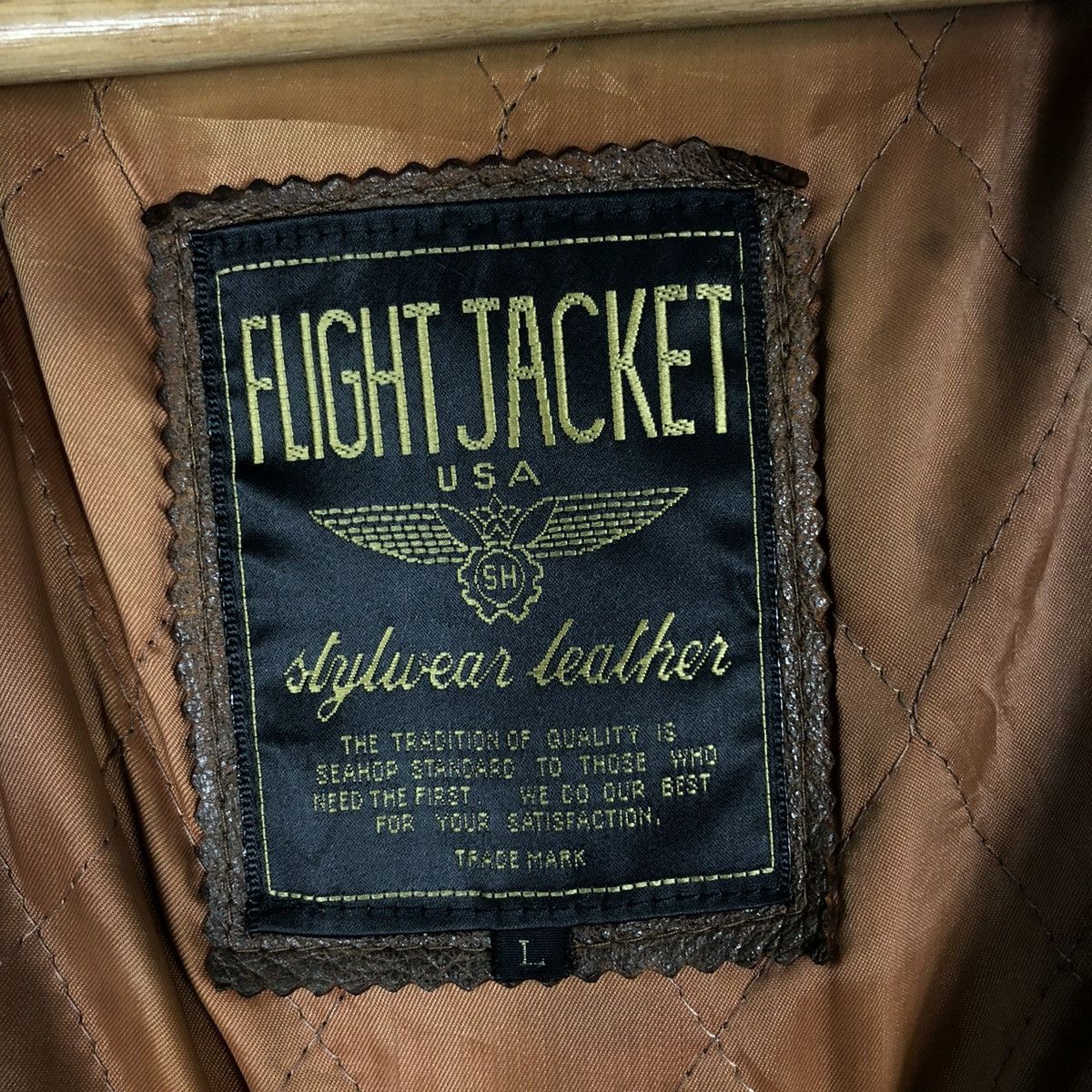 Vintage 🔥VINTAGE LEATHER FLIGHT JACKET USA STYLEWEAR LEATHER Size US L / EU 52-54 / 3 - 19 Thumbnail