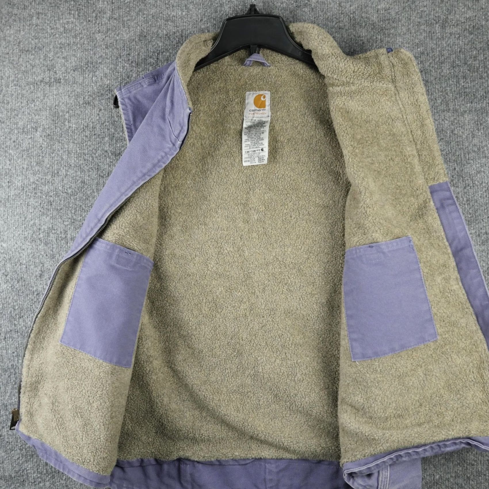 Carhartt Carhartt Vest Womens Large Purple Canvas Sherpa Lined Work Zip Pockets WV001 Size L / US 10 / IT 46 - 5 Thumbnail
