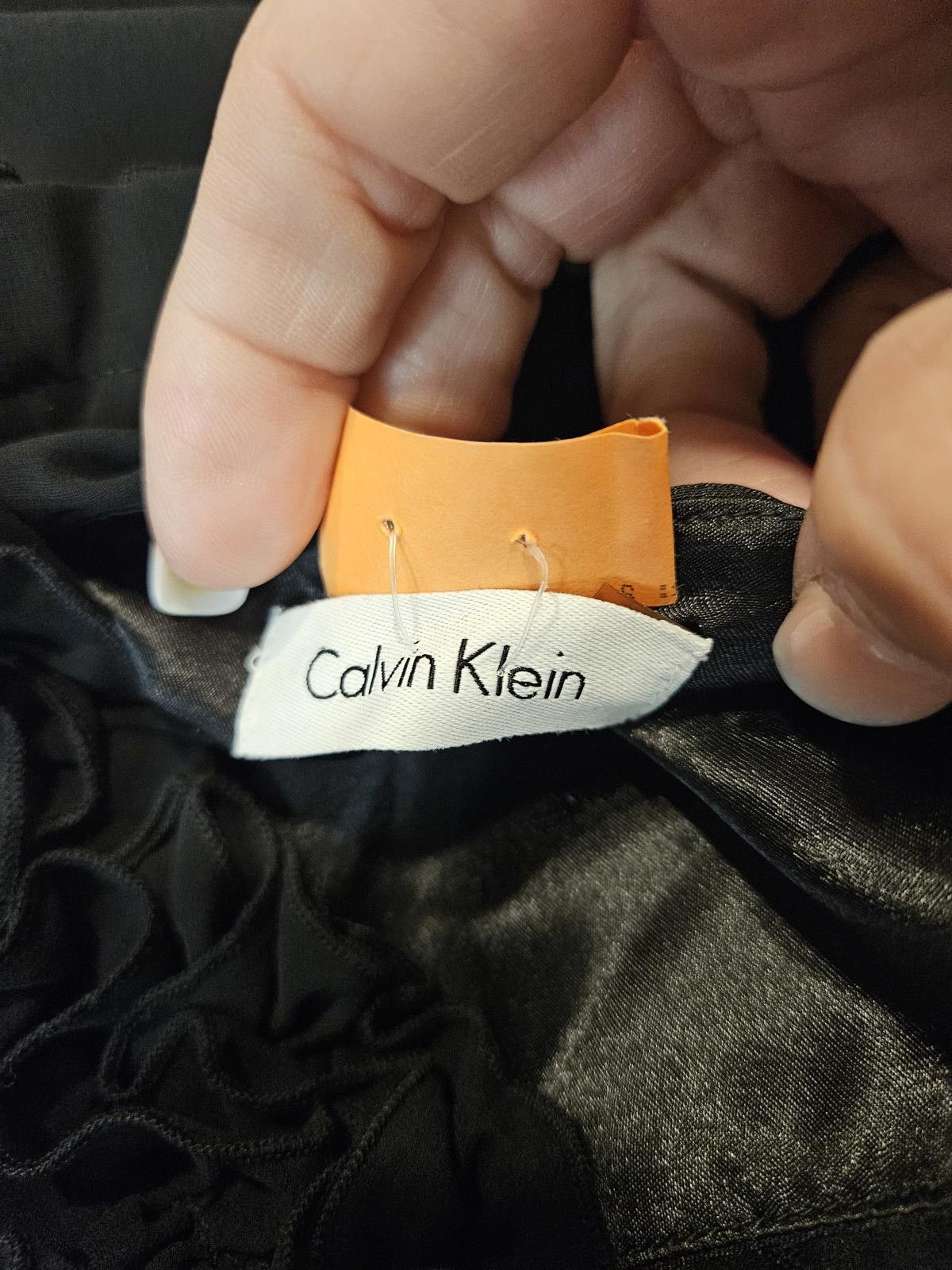 Calvin Klein Calvin Klein Black Ruffled Dress with Sheer Top Detail Size M / US 6-8 / IT 42-44 - 5 Thumbnail