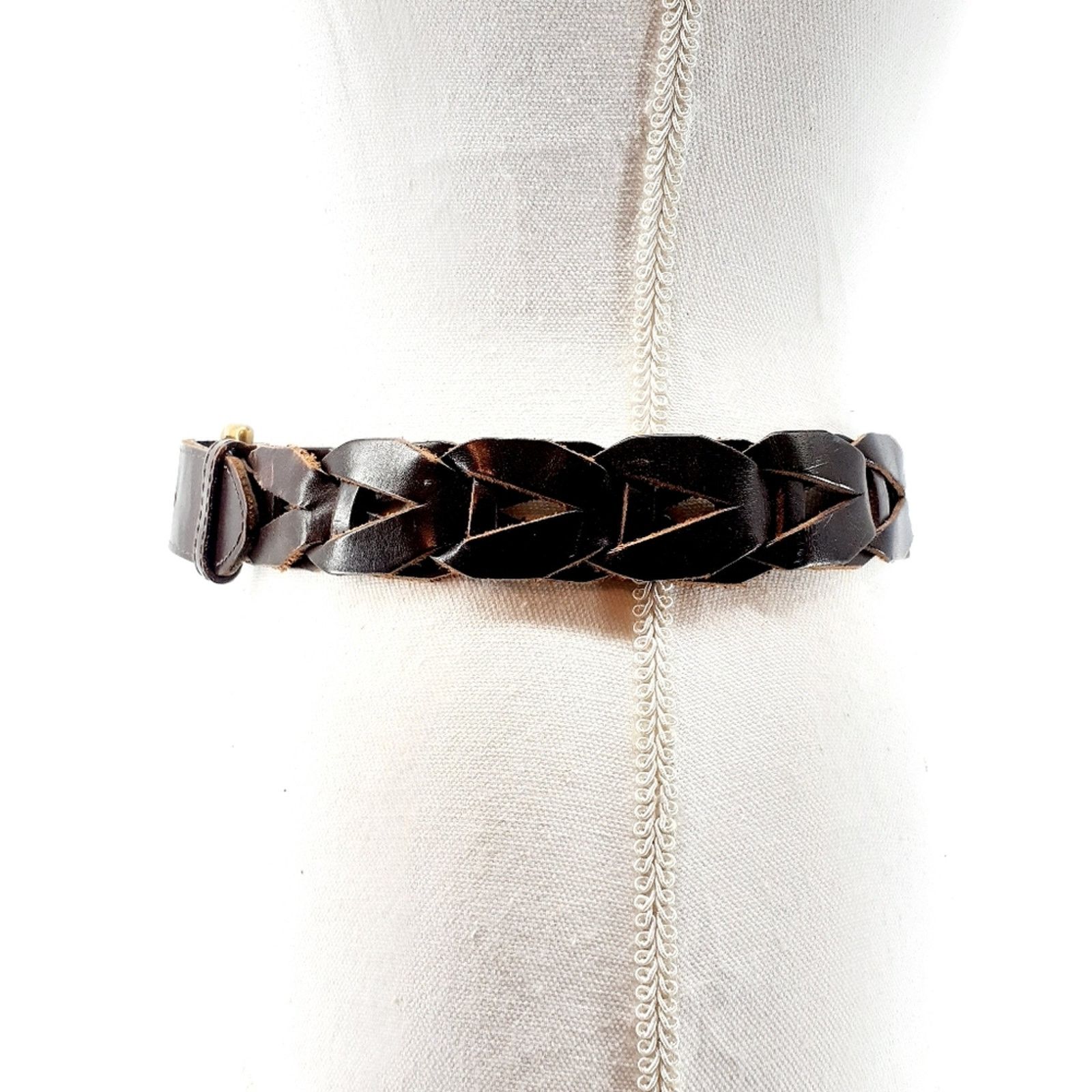 Other Zele Atlanta women's braided chain link leather Size S/M 28" Size ONE SIZE - 2 Thumbnail