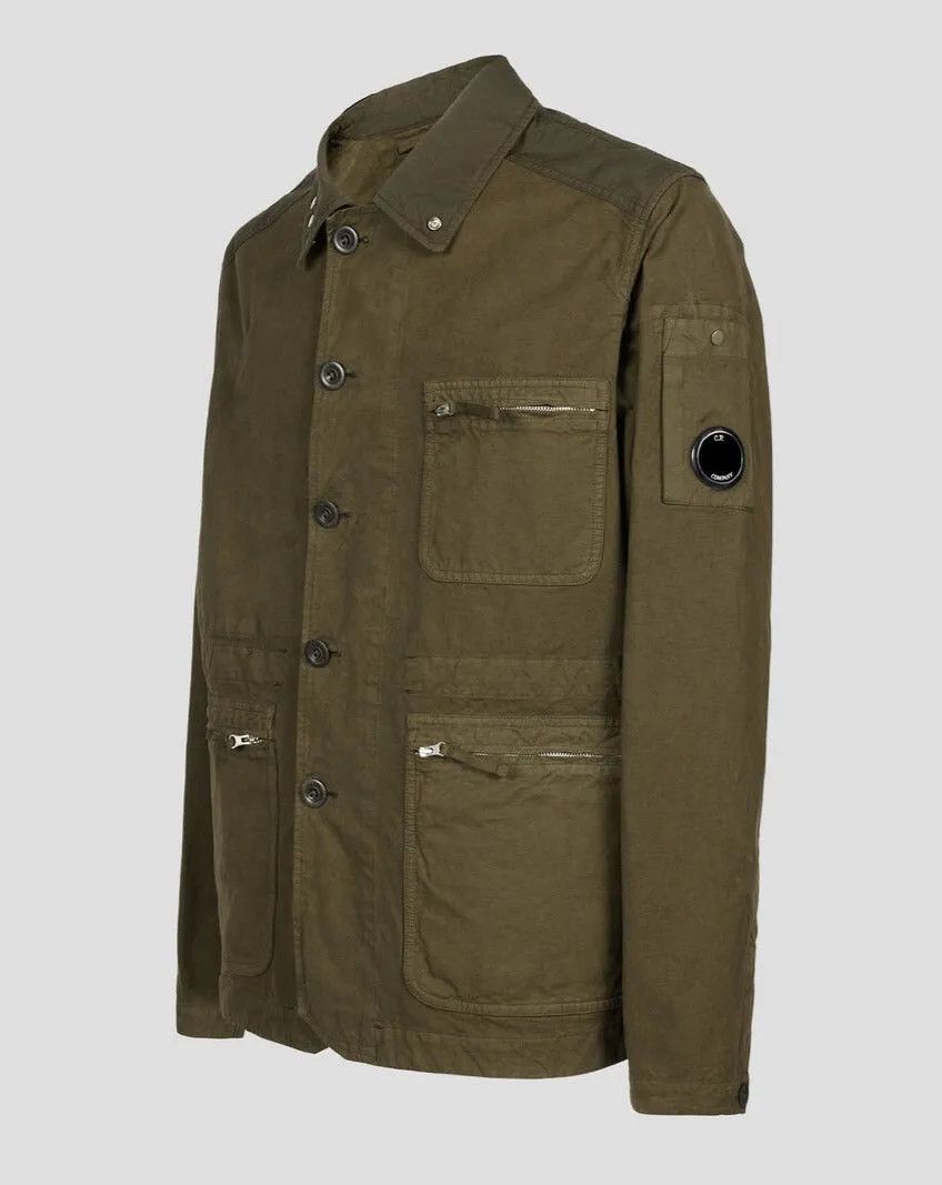 C.P. Company o1y1224 Solid Color Shirt in Military Green Size US M / EU 48-50 / 2 - 3 Thumbnail