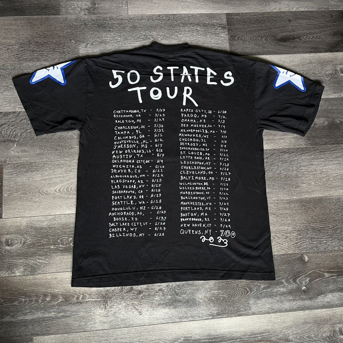 Asspizza Asspizza 50 States Tour American Flag Graphic T Shirt Black Size US L / EU 52-54 / 3 - 2 Thumbnail