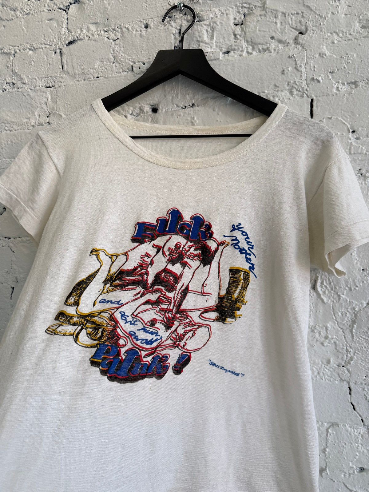 Vintage 1980s SEDITIONARIES ‘FUCK PUNK’ TEE Size US M / EU 48-50 / 2 - 2 Thumbnail