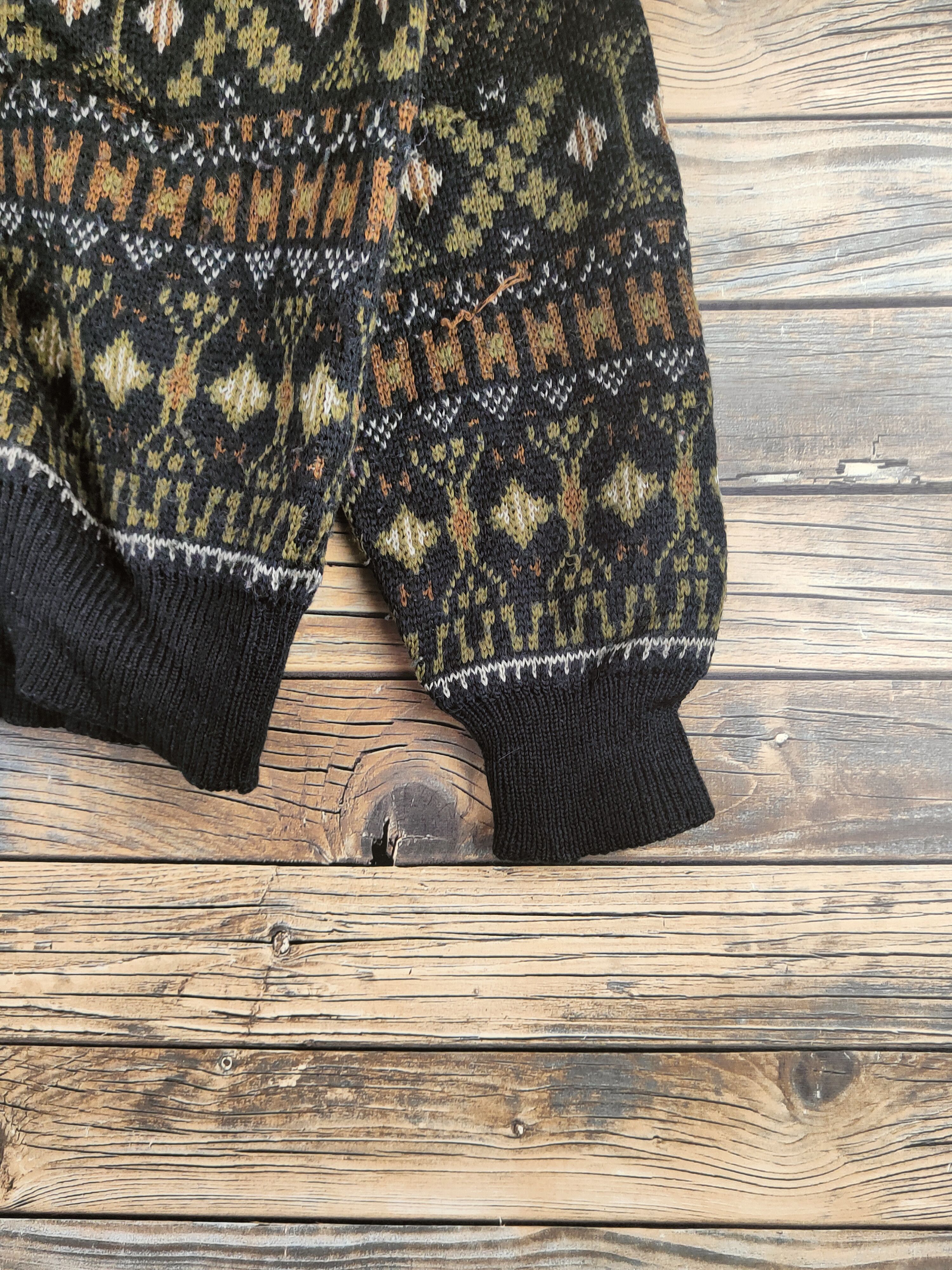 Japanese Brand DL Apoy art vintage Black Knitwear Cardigans #46-478 Size US M / EU 48-50 / 2 - 7 Thumbnail