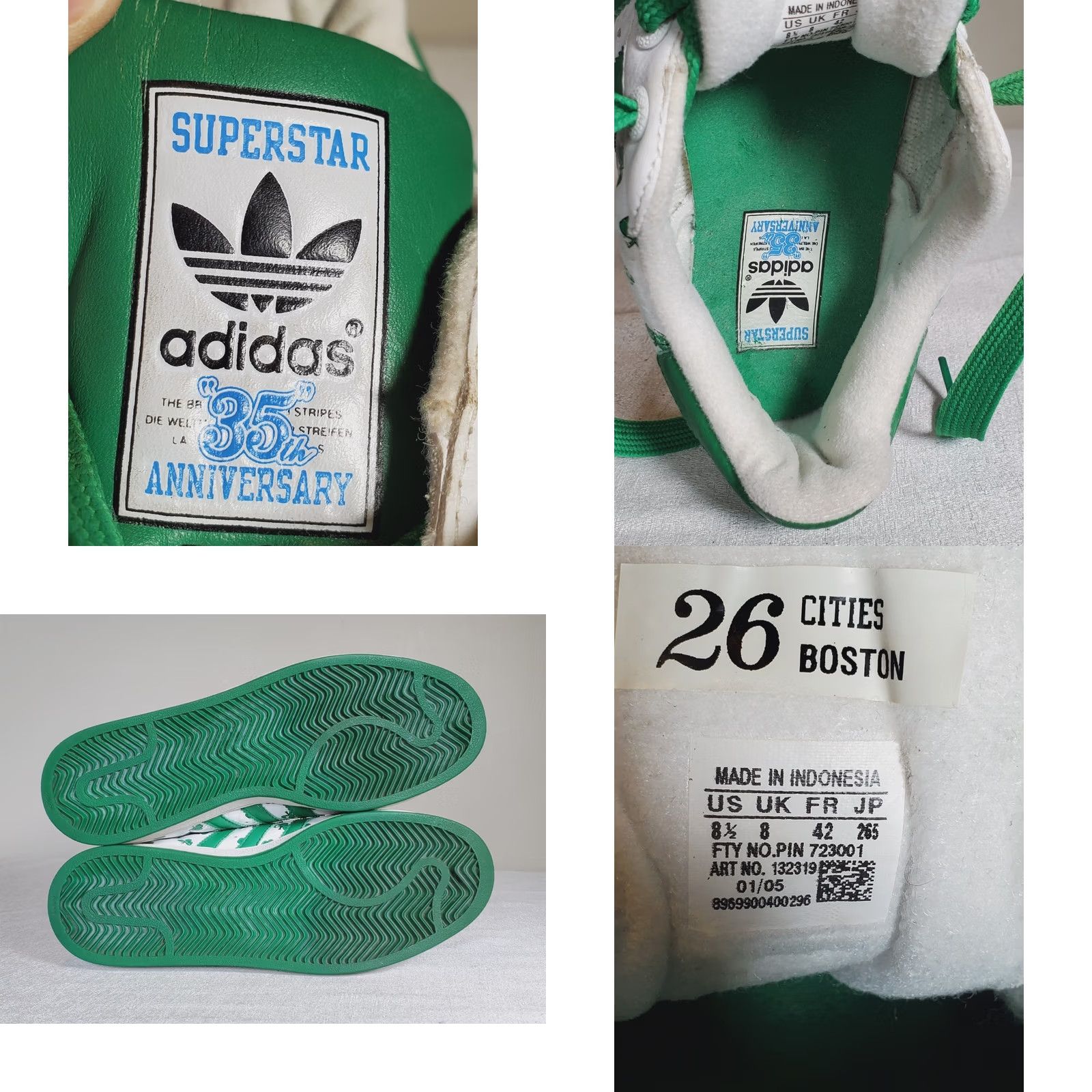 Adidas Adidas Superstar 35th Anniversary Boston Shamrocks Mens US 8.5: Limited Edition - White and Green Size US 9 / EU 42 - 9 Thumbnail