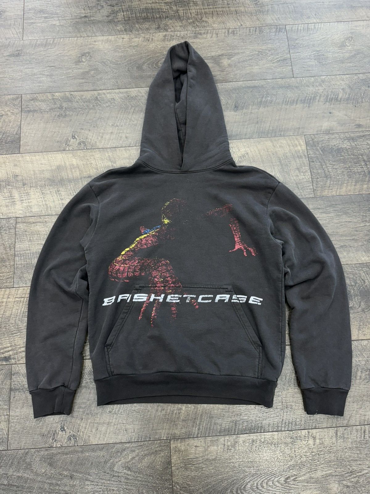 image of Basketcase Gallery Spiderman Heavy Hoodie (S) in Grey, Men's (Size Small)