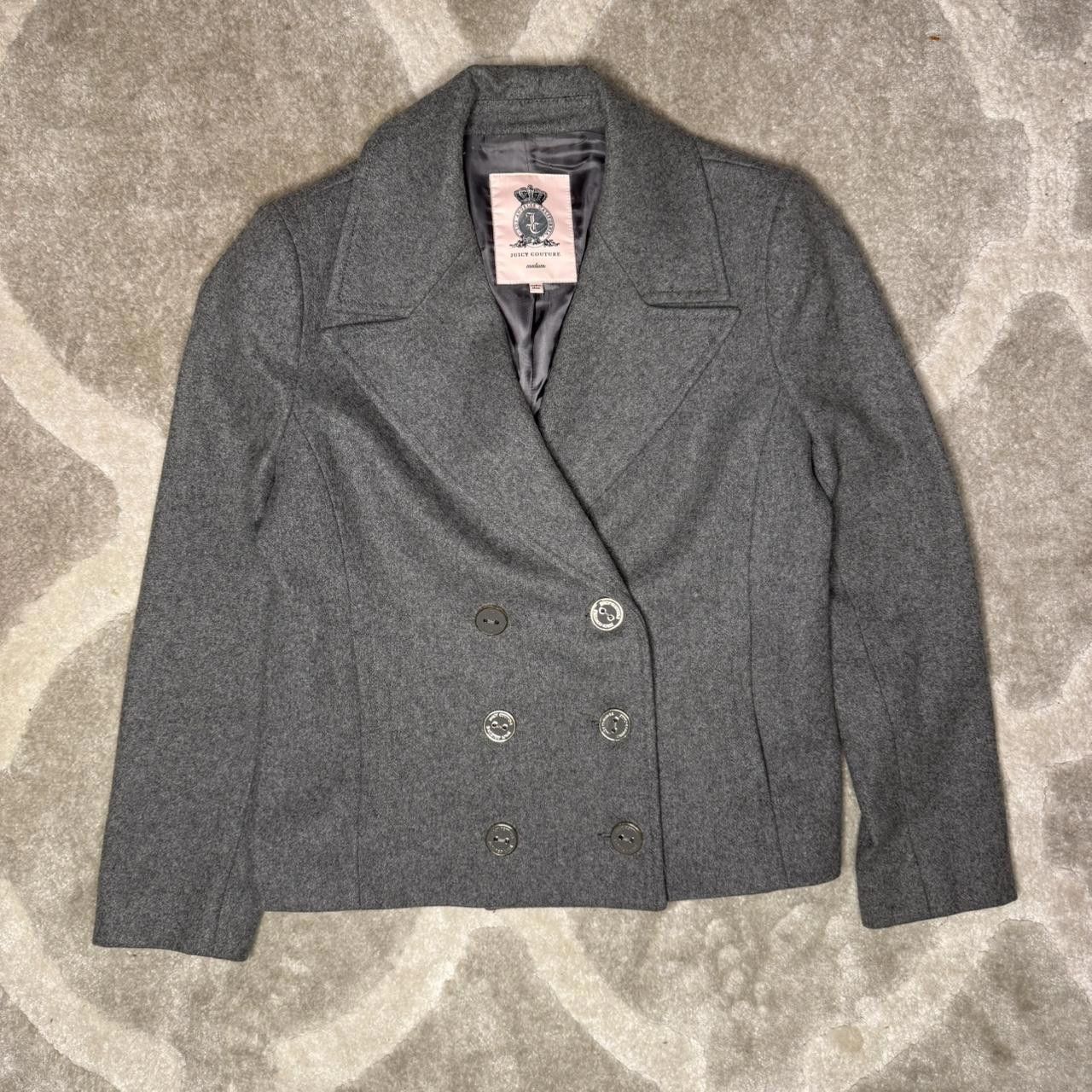 Juicy Couture Jeans Juicy Couture Gray Double-Breasted Blazer - Medium Size M / US 6-8 / IT 42-44 - 1 Thumbnail