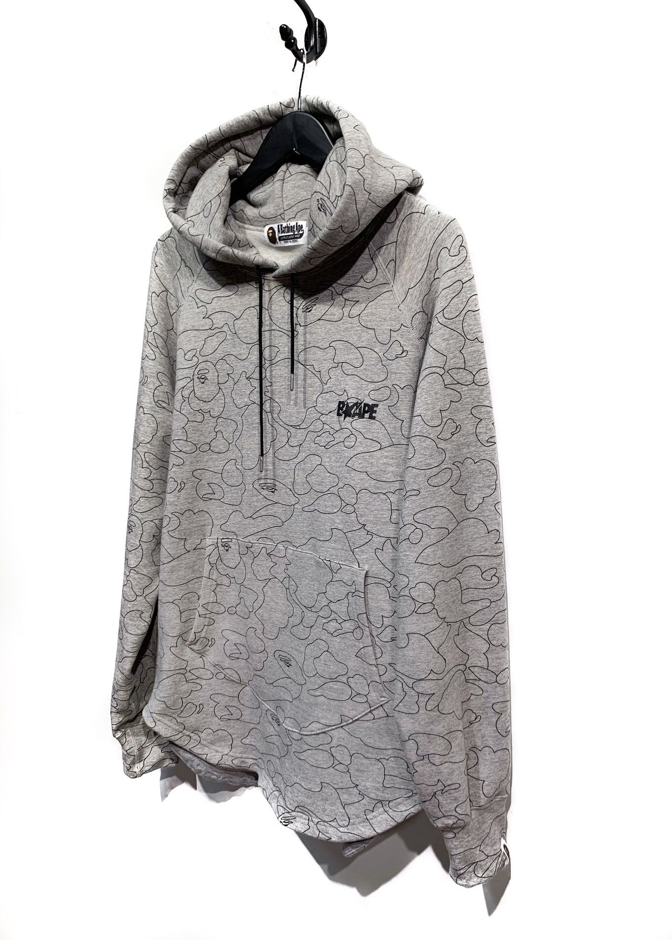 Bape Bape Grey Neoprene Cloud Hoodie Size US XL / EU 56 / 4 - 2 Thumbnail