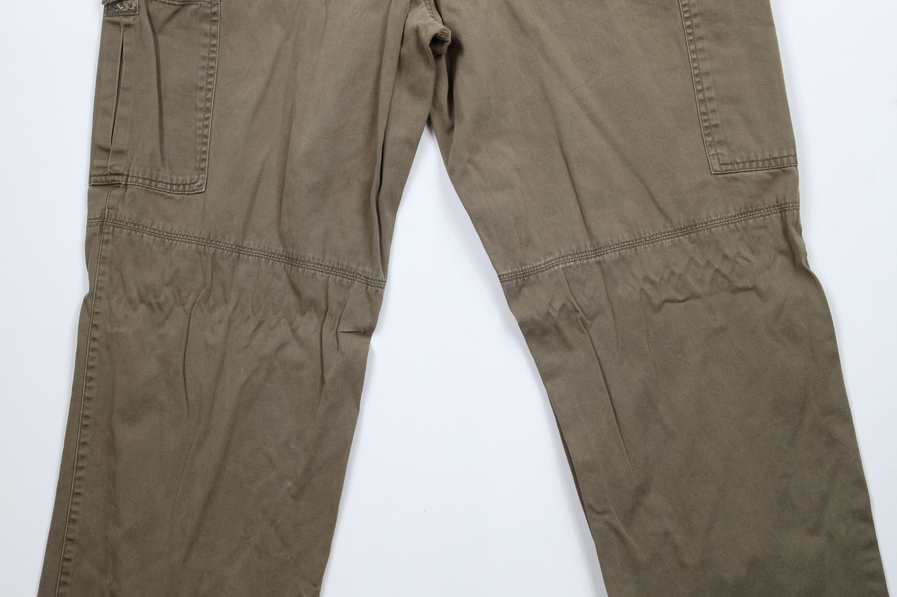Vintage Vintage 90s Streetwear Wide Leg Cargo Pants Green Cotton Size US 34 / EU 50 - 13 Thumbnail