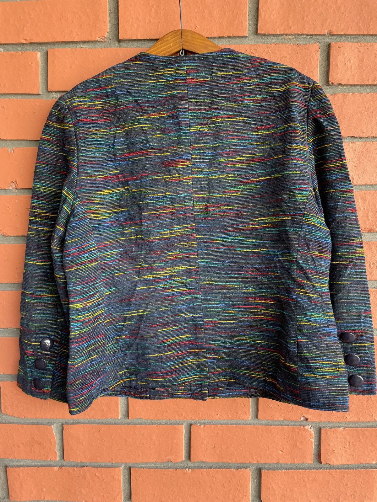 Designer × Givenchy 90’s Givenchy Glamour Rainbow Tweed Cropped Jacket Colorful Size M / US 6-8 / IT 42-44 - 7 Thumbnail