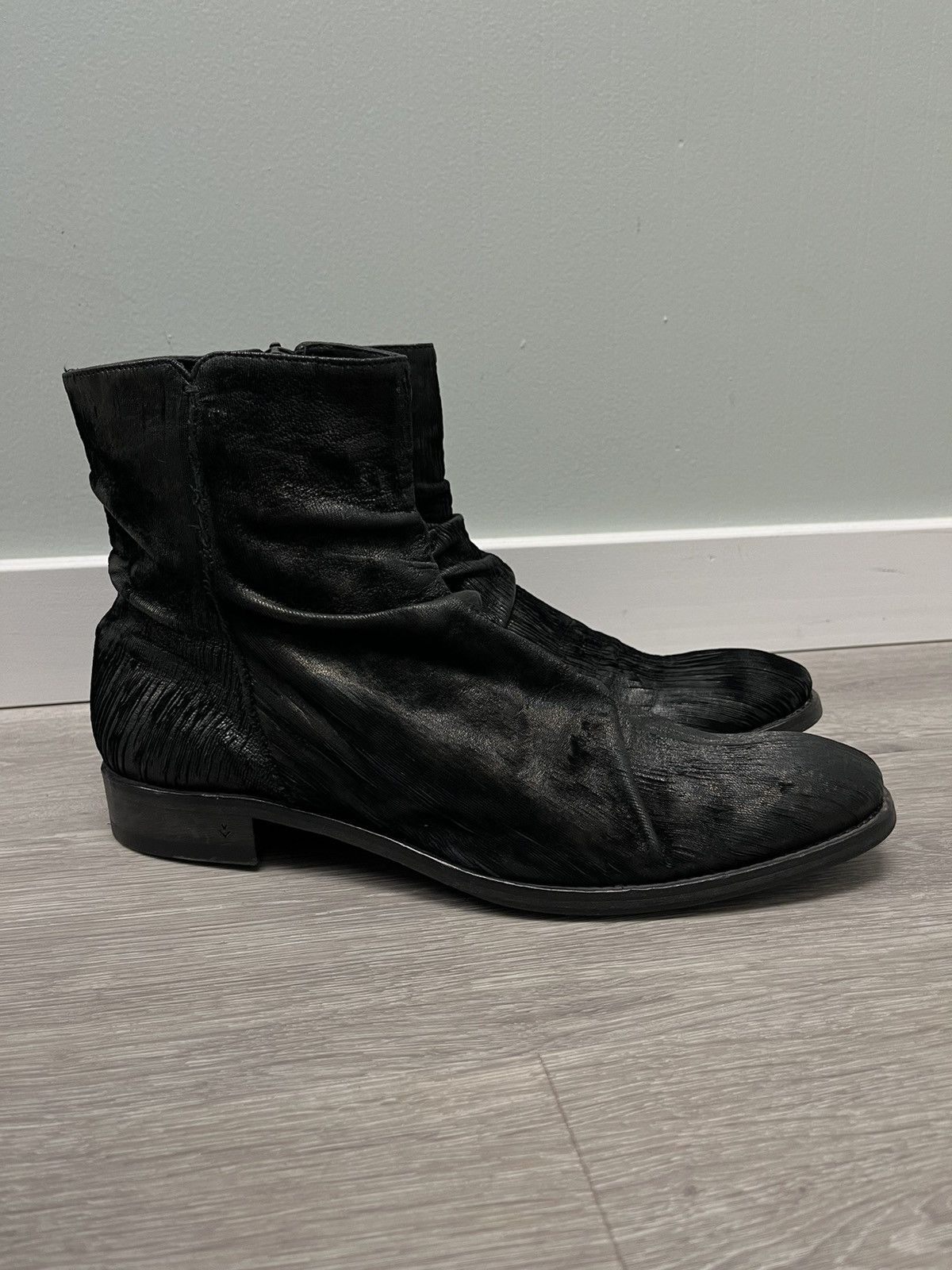 John Varvatos Morrison Scored Leather Boot. 12 Size US 12 / EU 45 - 7 Thumbnail