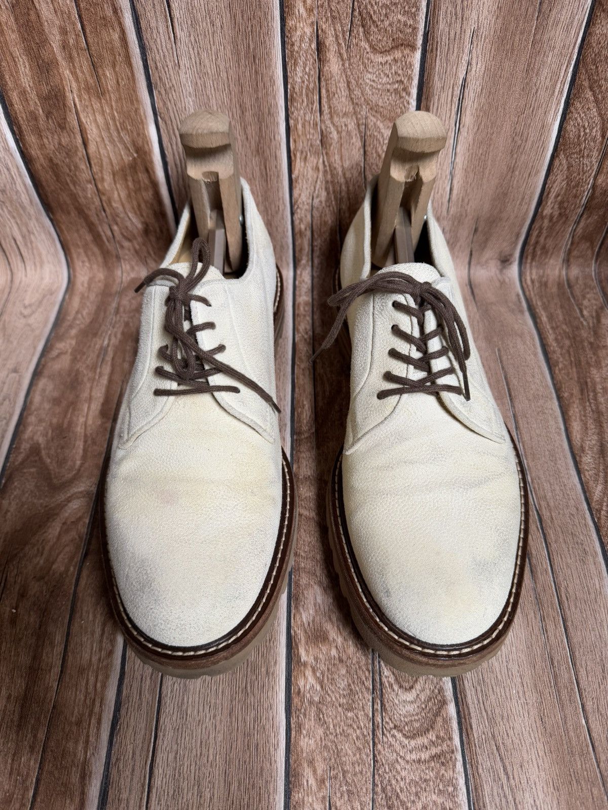 Brunello Cucinelli Panelled suede derby Size US 10 / EU 43 - 3 Thumbnail