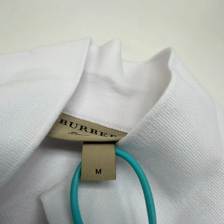 Burberry Burberry Burberry White Logo Embroidered Short Sleeve Polo Size US M / EU 48-50 / 2 - 4 Thumbnail