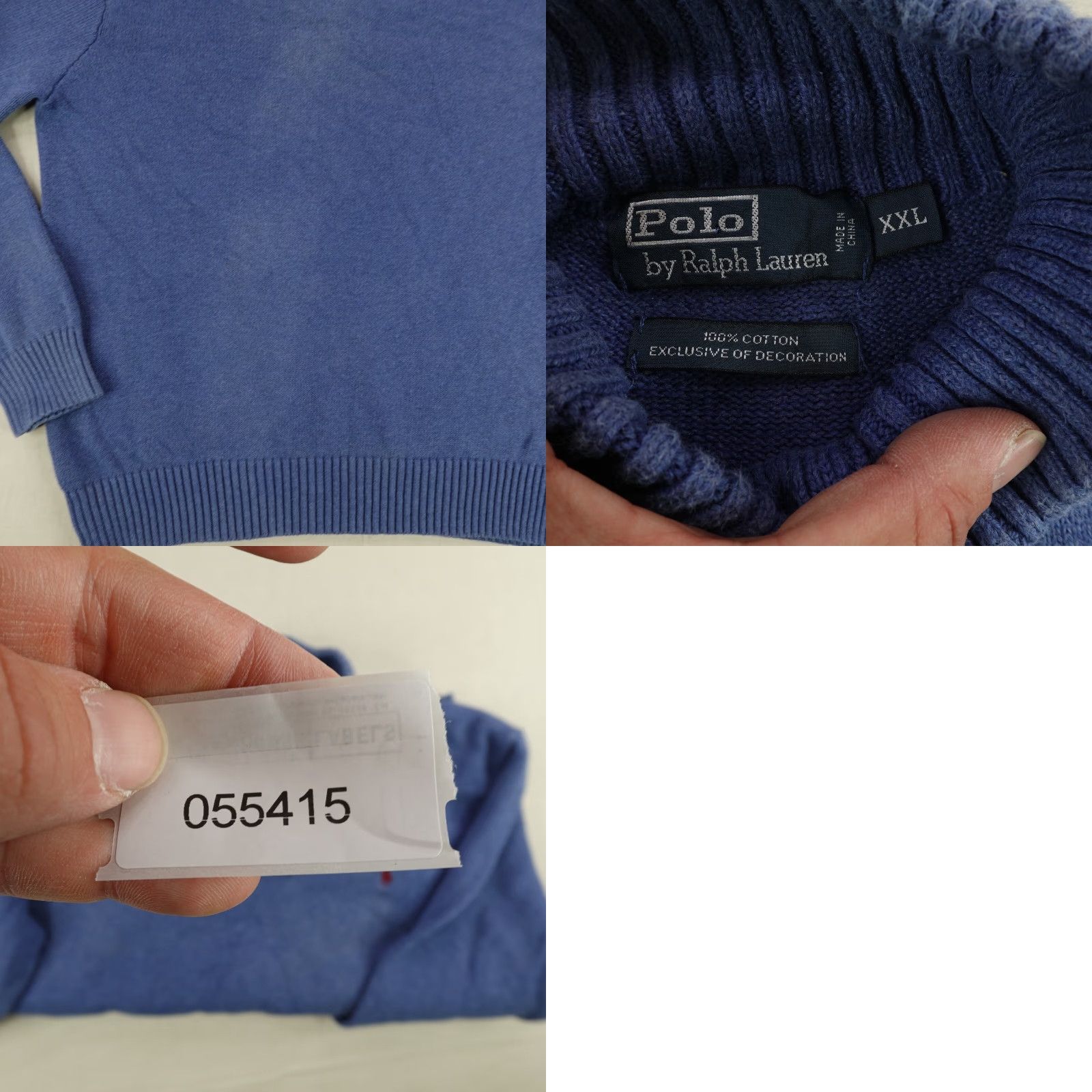 Polo Ralph Lauren VINTAGE Polo Ralph Lauren Sweater Shirt Mens 2XL Blue Mock Neck Pony Logo Pullover Regular Knit Cotton 90s Theme Mens Size US XXL / EU 58 / 5 - 8 Thumbnail