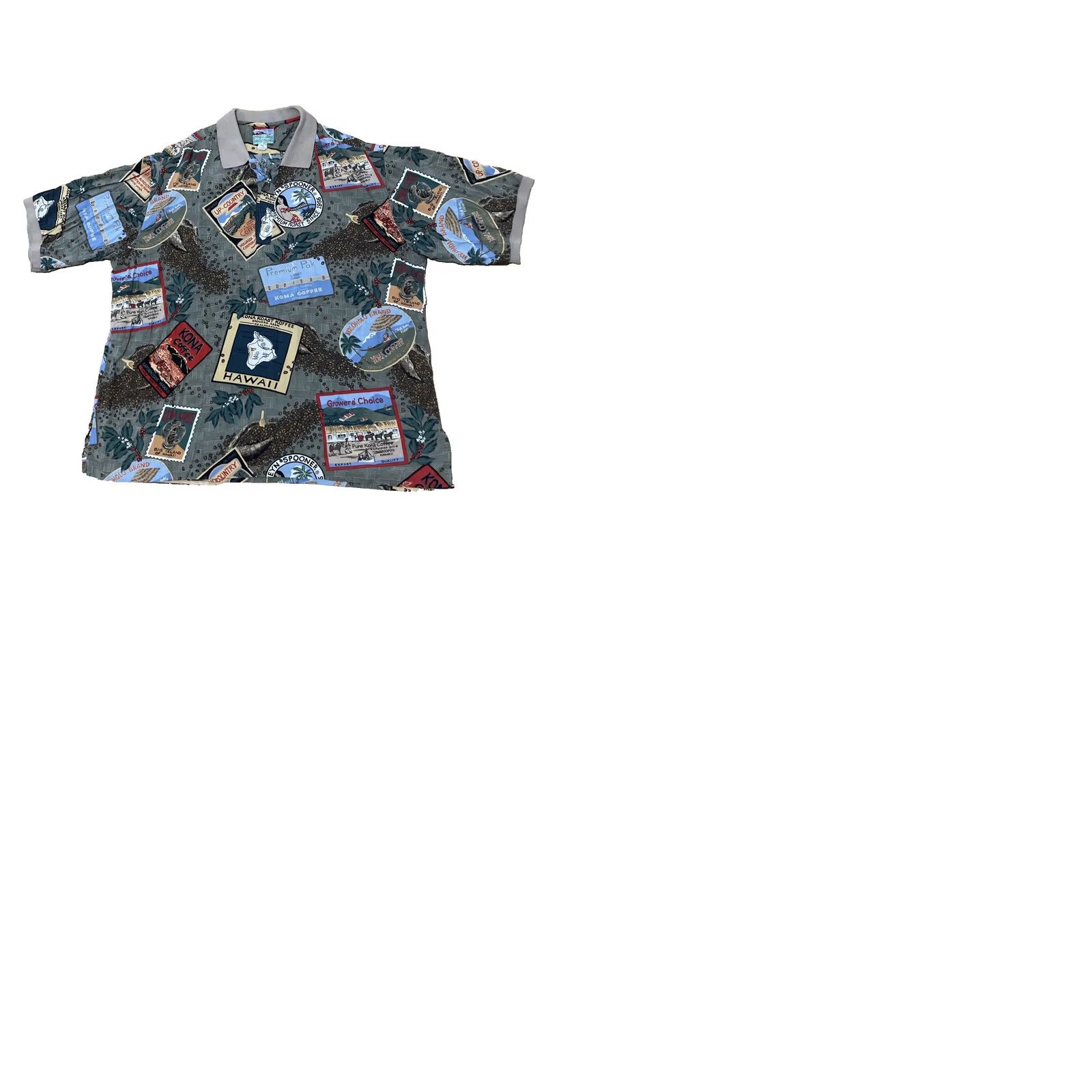 Reyn Spooner REYN SPOONER Polo Shirt Men Xl Hawaiian Coffee Roast Print Vintage Spun Rayon Button-Up Short Sleeve 52 in Chest Brown Size US XL / EU 56 / 4 - 11 Thumbnail