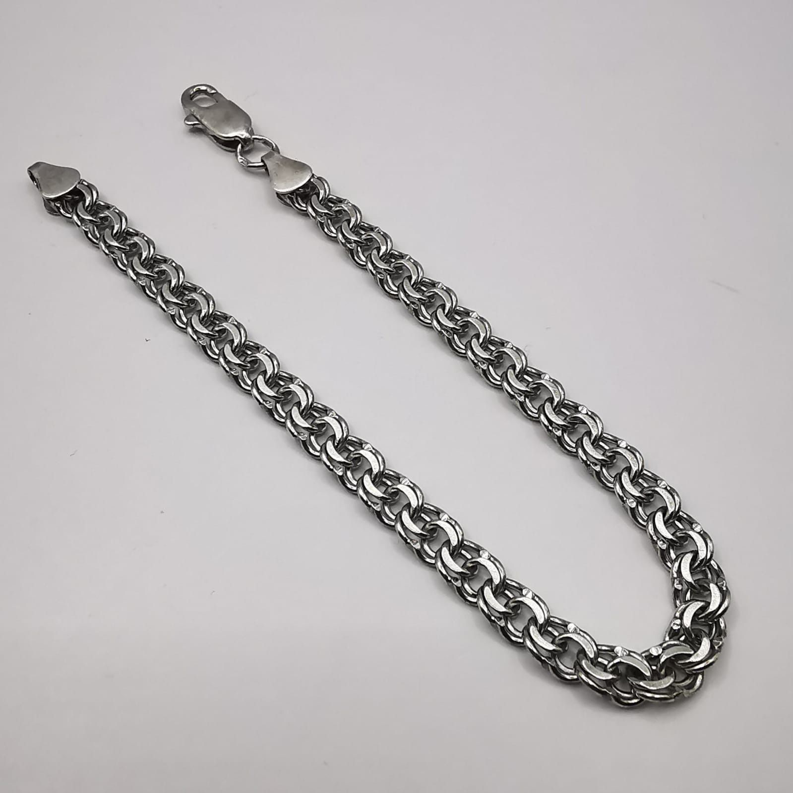 Sterling Silver Vintage Bracelet Jewelry,925 Sterling Silver, Handmade 8,92g Size ONE SIZE - 8 Thumbnail