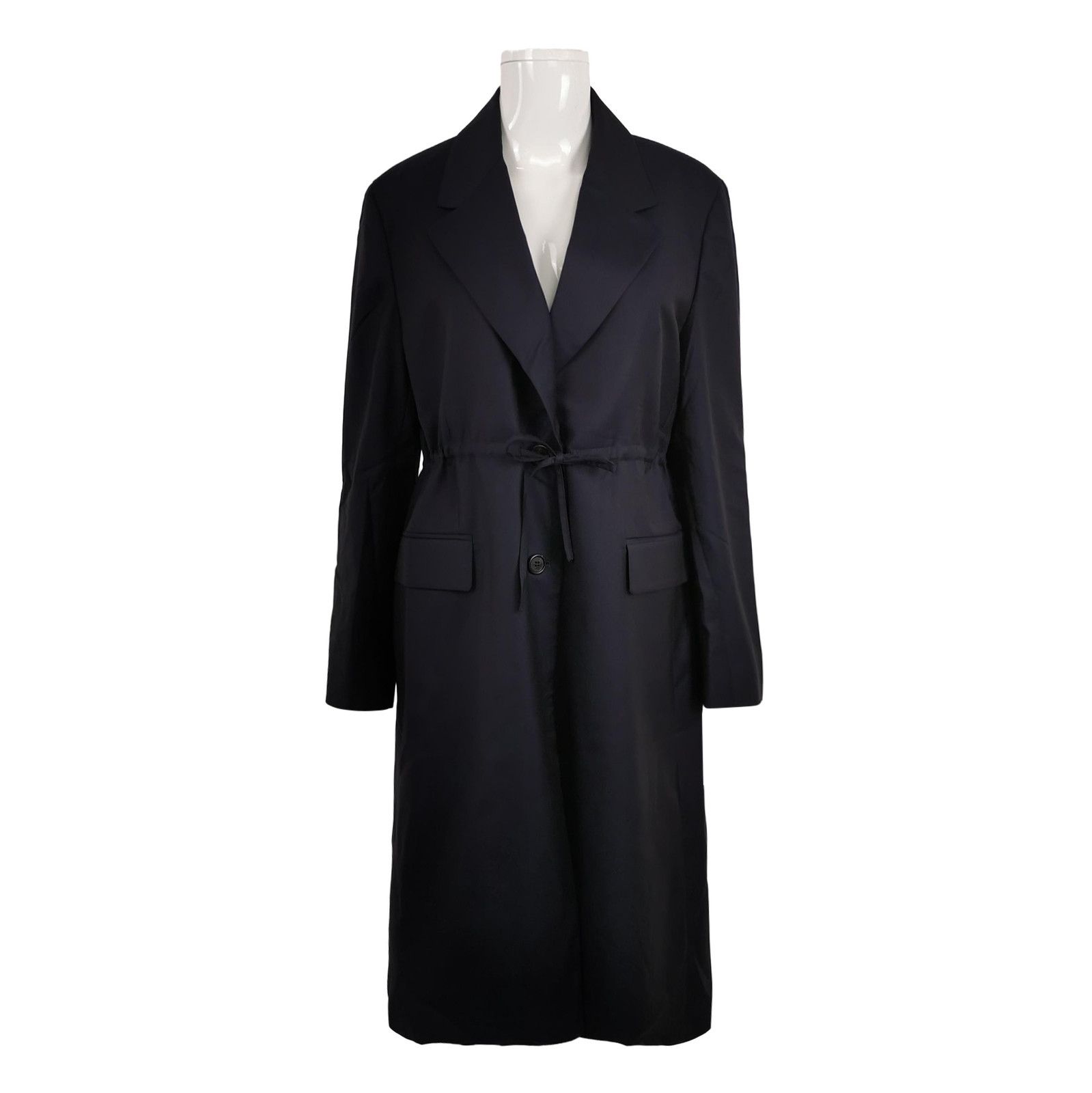 Prada Prada Wool Long Button-Up Coat - dmc Size L / US 10 / IT 46 - 1 Thumbnail
