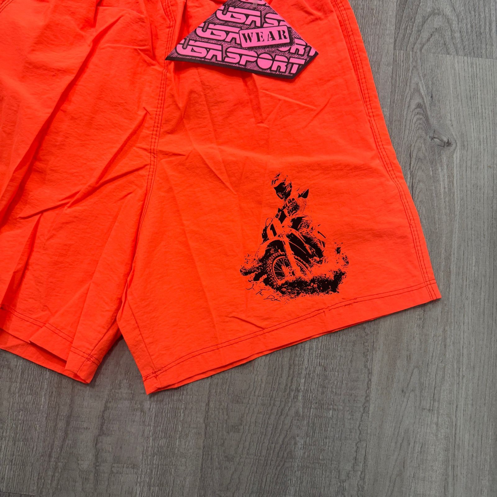 Vintage NEW Vintage USA Sport Surf Shorts Men Small Orange 80s Size US 26 / EU 42 - 2 Thumbnail