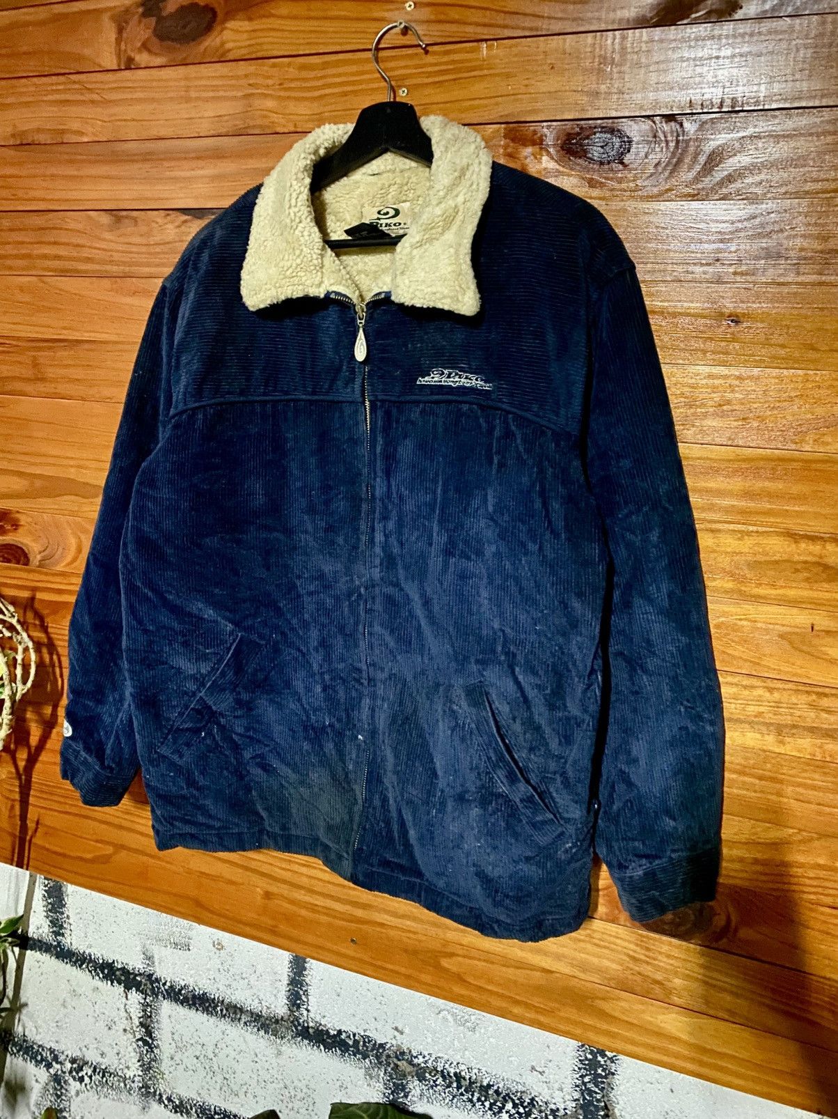 Vintage Vintage Piko Hawaiian Longboard Navy Corduroy Sherpa Jacket Size US M / EU 48-50 / 2 - 4 Thumbnail