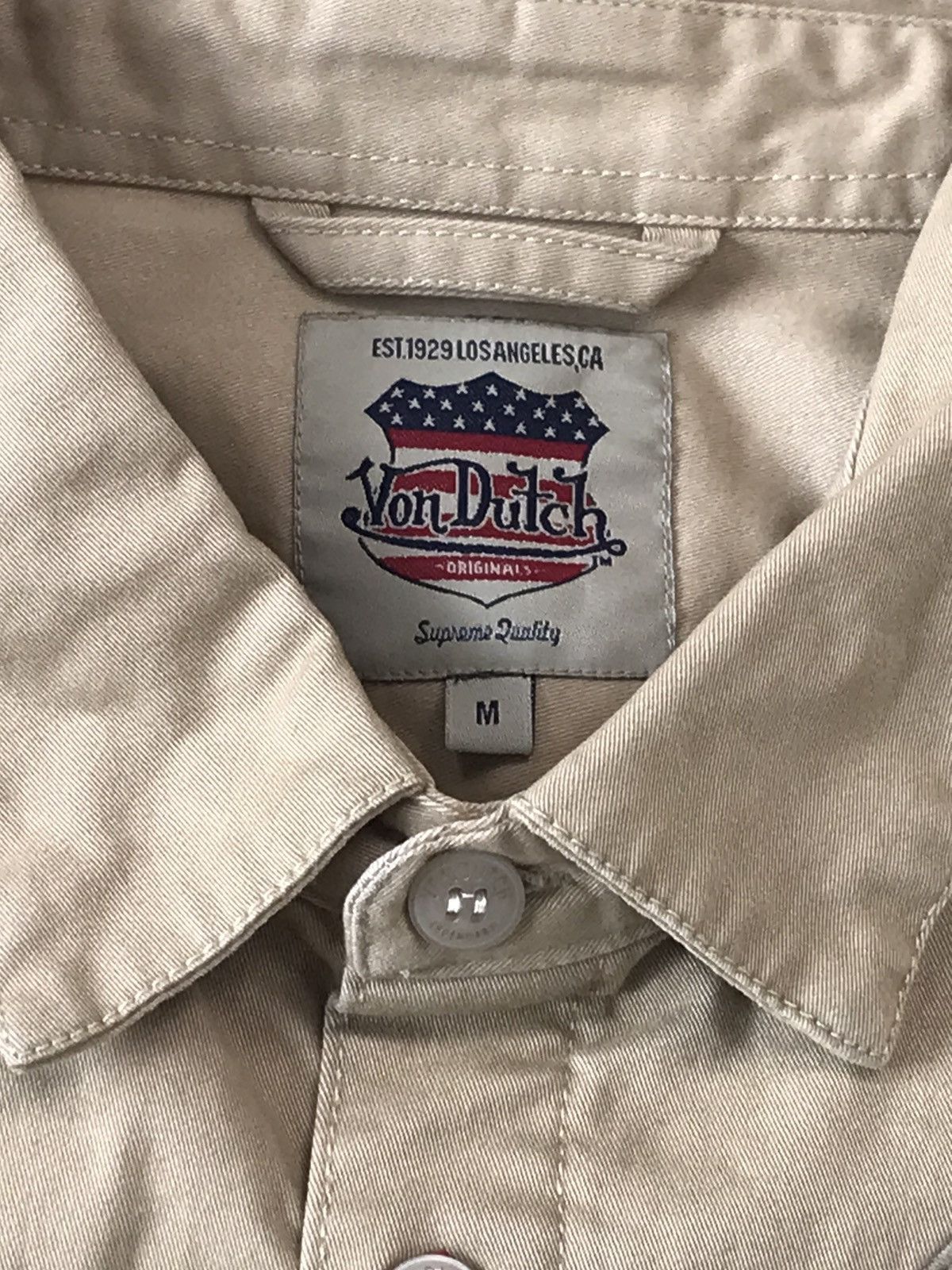 Von Dutch Von Dutch SpellOut printed embroidered button up chore shirt Size US M / EU 48-50 / 2 - 5 Thumbnail
