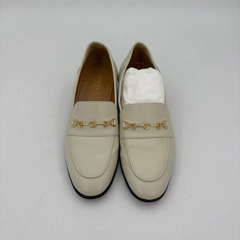 Gucci Gucci Interlocking G Horsebit Loafers in Ivory 0079 Size US 5.5 / EU 38 - 1 Thumbnail