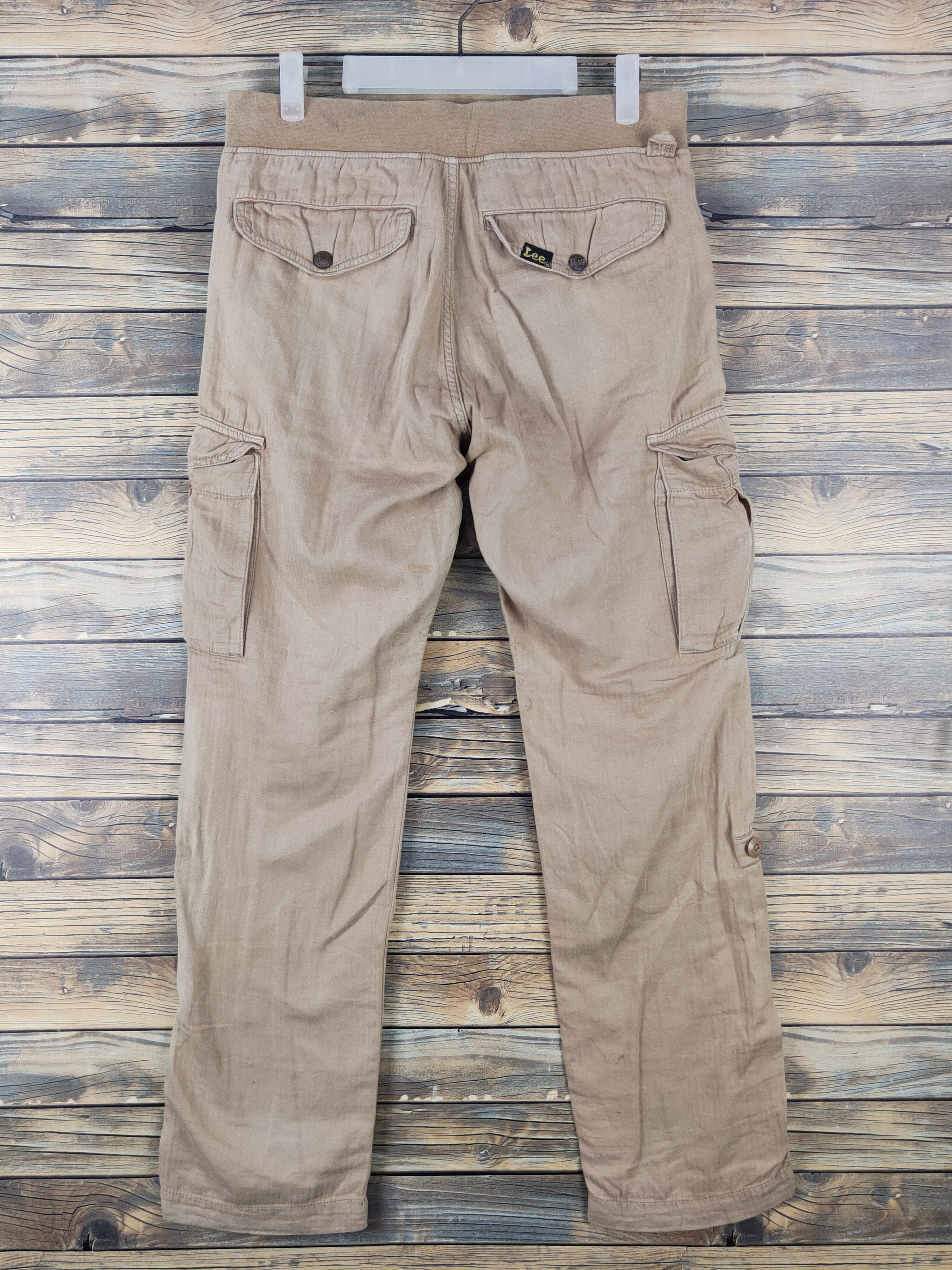 Japanese Brand Lee Brown Multipocket Tactical Cargo Pants #W1423 Size US 29 - 7 Thumbnail