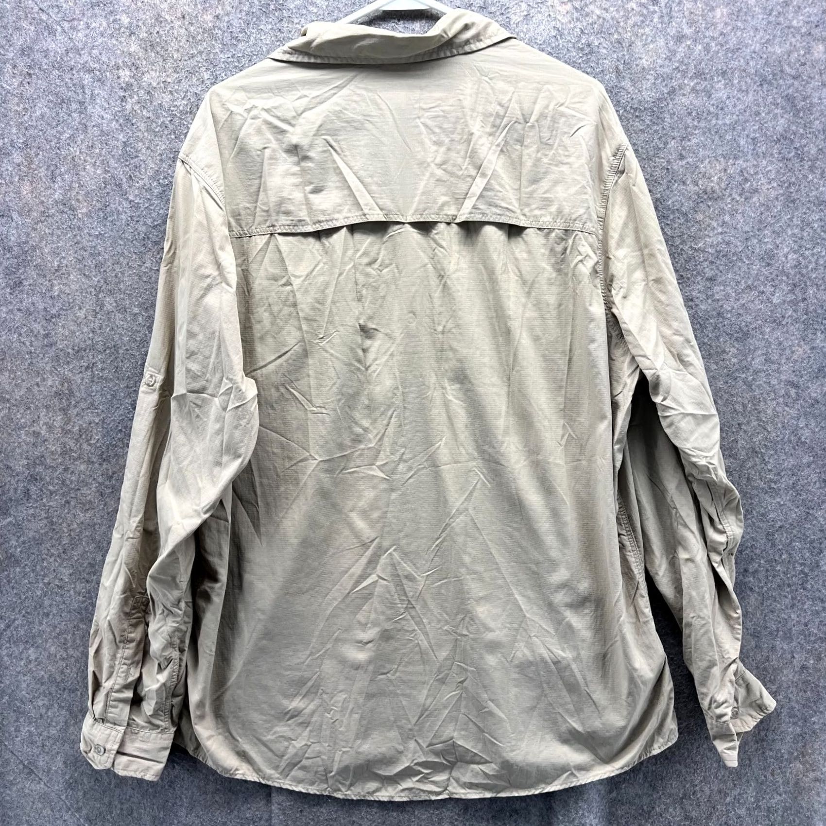 Eddie Bauer VINTAGE (not applicable) Eddie Bauer Shirt Mens XLT Beige Button-Down Vented Tan Outdoors Lined Hiking Size US XL / EU 56 / 4 - 2 Thumbnail