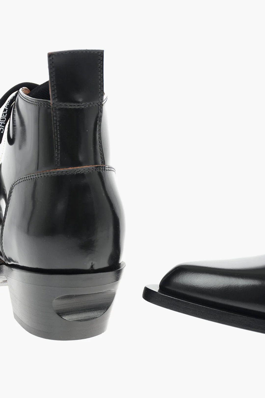 Off-White og1mm0426 Leather Western Ankle Boots in Black Size US 8 / EU 41 - 5 Thumbnail