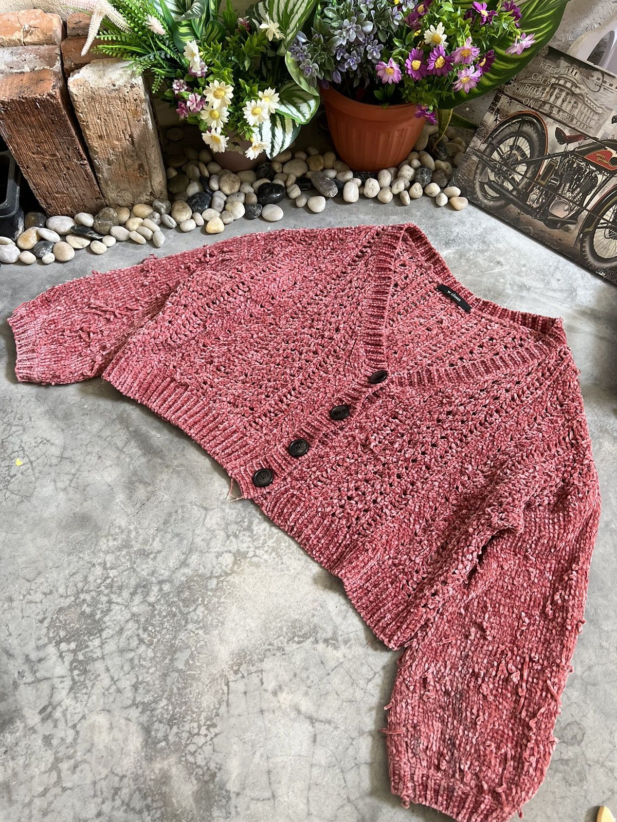 Japanese Brand 🔥 VTG 🔥 Japanese W Closet Knit Short Cardigan Size US XL / EU 56 / 4 - 4 Thumbnail