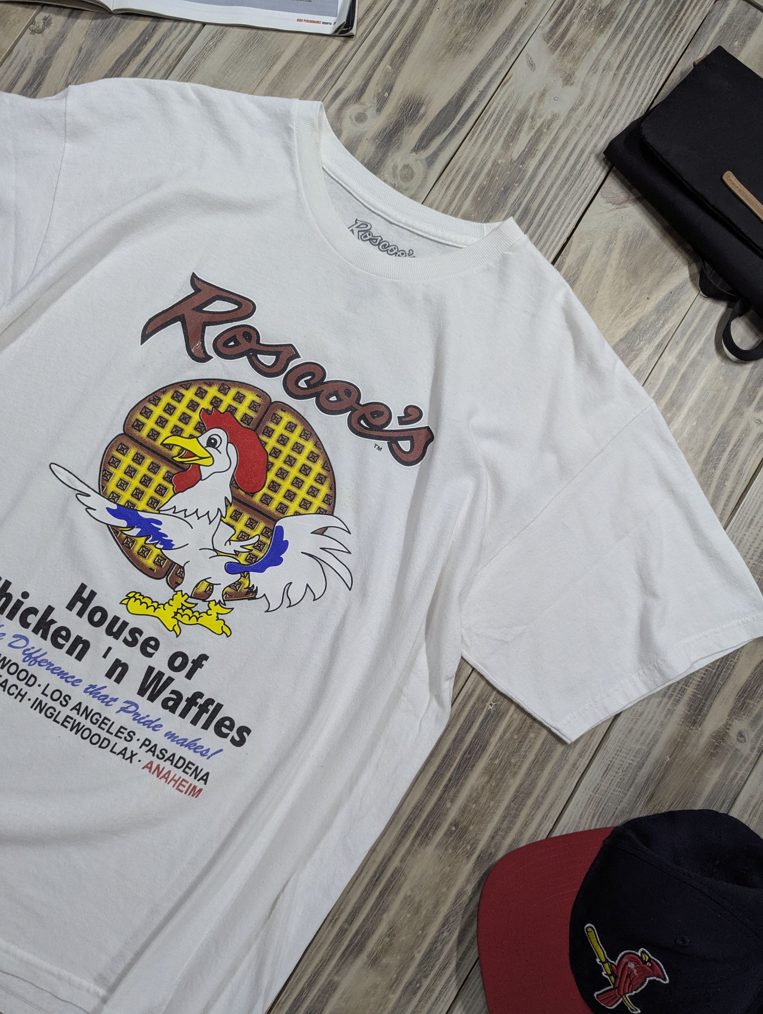 Other × Vintage Roscoe's Chicken and Waffles Merchandise White T-Shirt Size US L / EU 52-54 / 3 - 2 Thumbnail