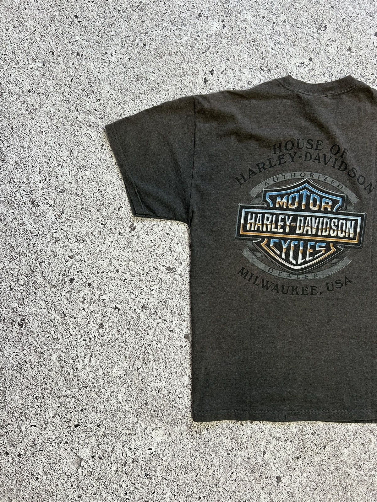 Band Tees × Harley Davidson × Vintage Vintage House Of Harley Davidson Milwaukee USA 2005 Tee Size US L / EU 52-54 / 3 - 4 Thumbnail