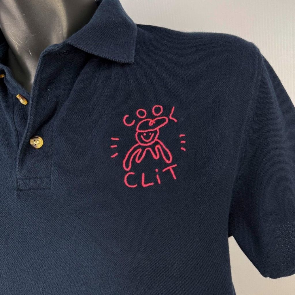 Handmade COOL CLIT Handmade Navy Blue Polo Shirt Short Sleeve Size M Size L / US 10 / IT 46 - 2 Thumbnail