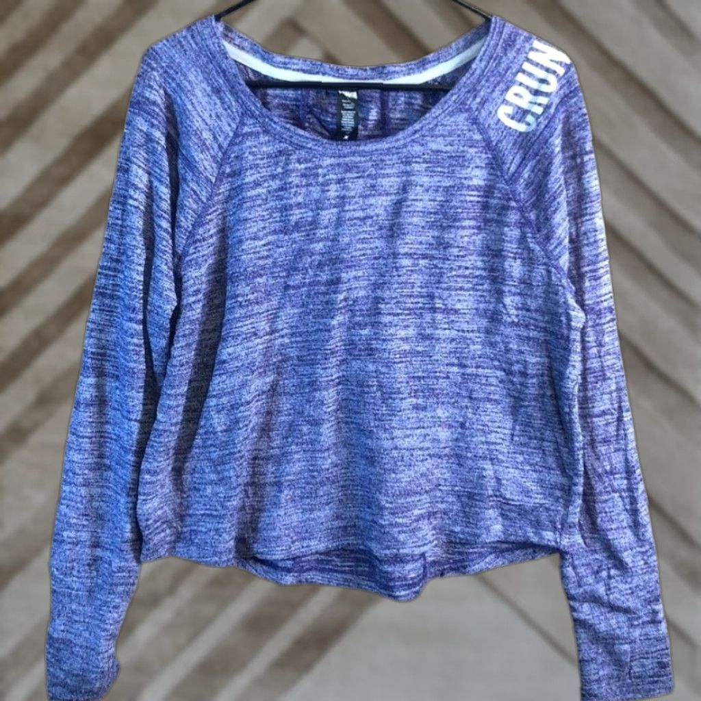 Vintage Crunch Shirt Womens Forest Purple Athletic Round Neck Long Sleeve L Size L / US 10 / IT 46 - 1 Thumbnail