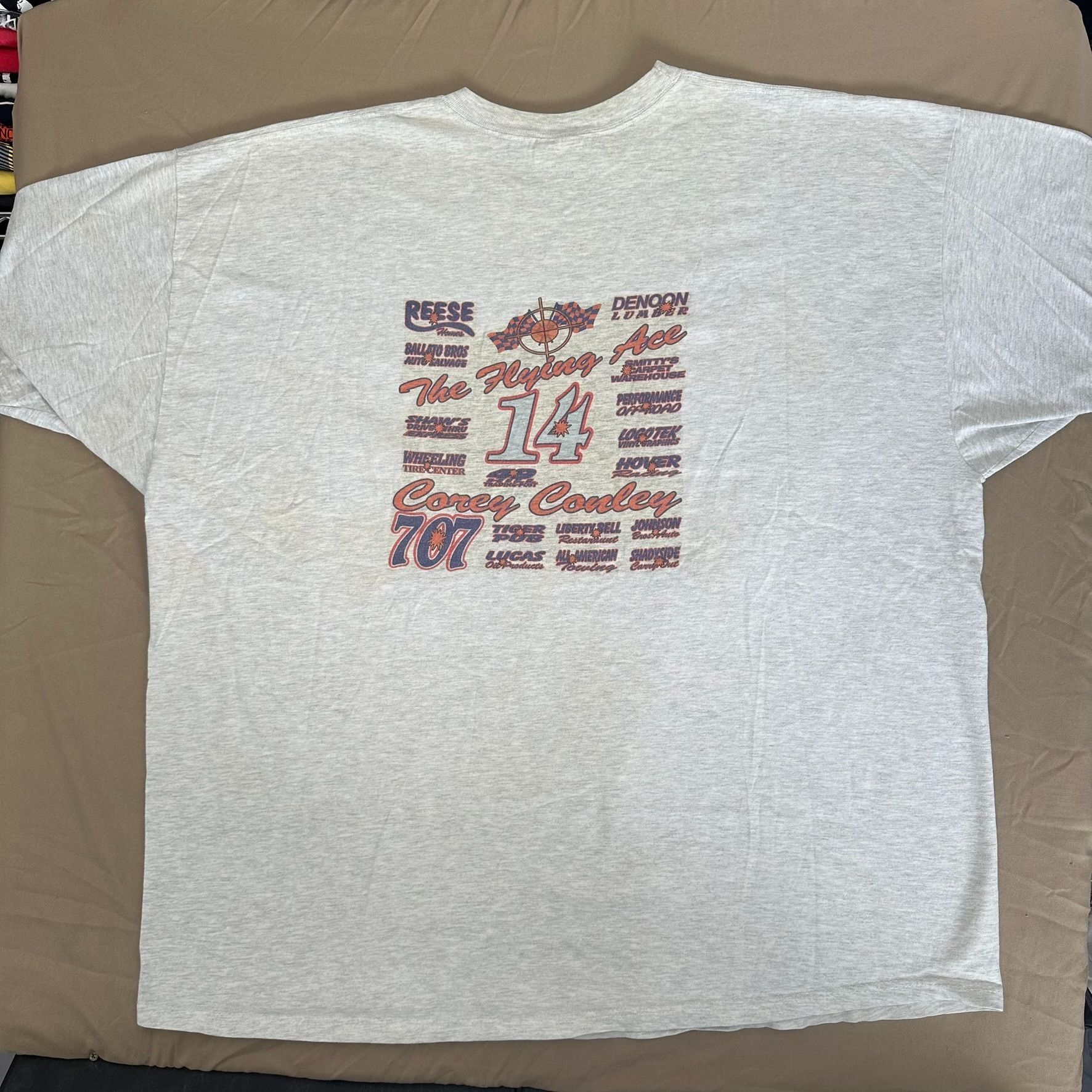 Hanes Vintage 90s Dirt Track Racing T-Shirt Off Road Rally Cars Gr Size US XXL / EU 58 / 5 - 4 Thumbnail