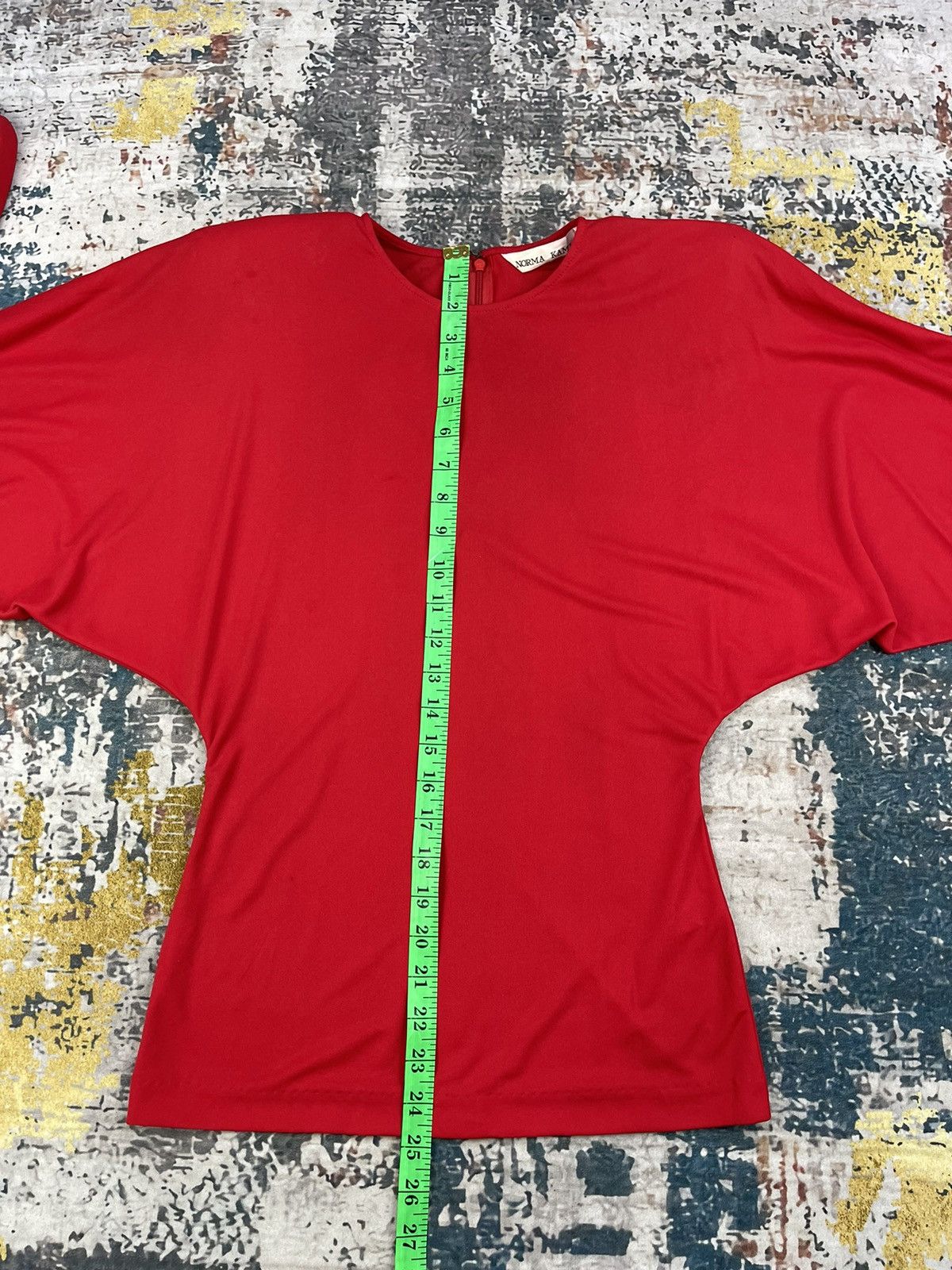 Norma Kamali Vtg Norma Kamali Shoulder Pad Over L/Sleeve Shirt Size XS / US 0-2 / IT 36-38 - 5 Thumbnail