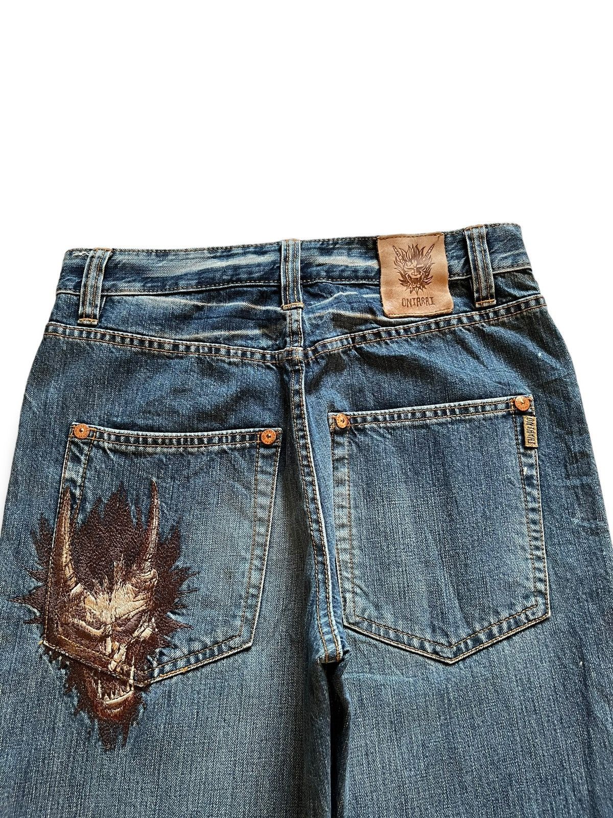 Japanese Brand Vintage Japanese Oniarai Paint Splatter Devil Jeans Size US 29 - 11 Thumbnail