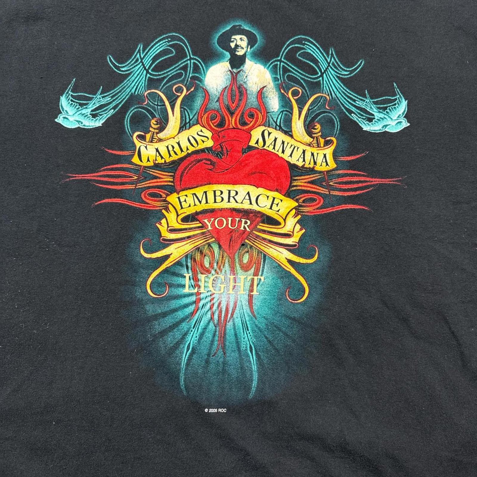 Gildan Carlos Santana Embrace Your Light 2005 Tour Y2k T-Shirt Size US L / EU 52-54 / 3 - 3 Thumbnail