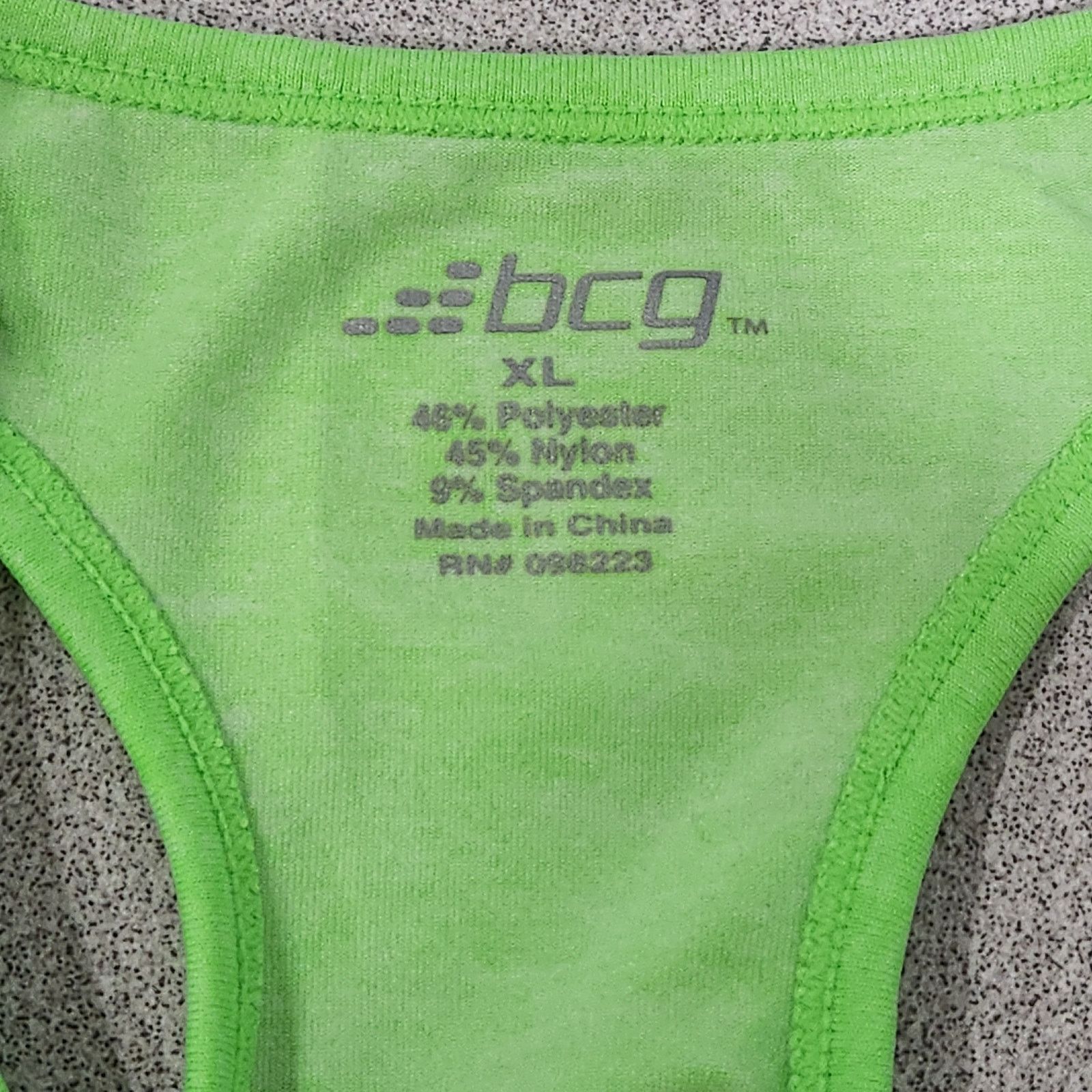 Other BCG Lime Green Racerback Round Neck Workout Tank Top XL Size XL / US 12-14 / IT 48-50 - 4 Thumbnail