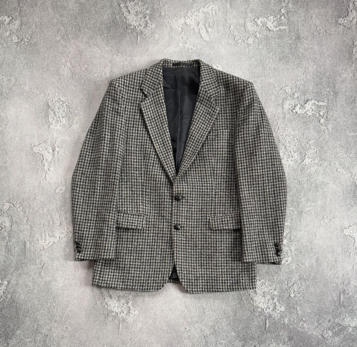 Harris Tweed × Vintage Harris Tweed M button up blazer jacket checkered wool Size 42S - 5 Thumbnail